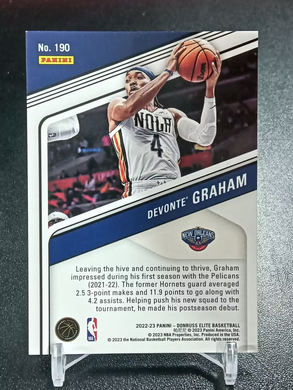 浩行拍卖 截标预付75 2022 23 panini donruss elite Devonte Graham 杜蕾斯 精英 鹈鹕