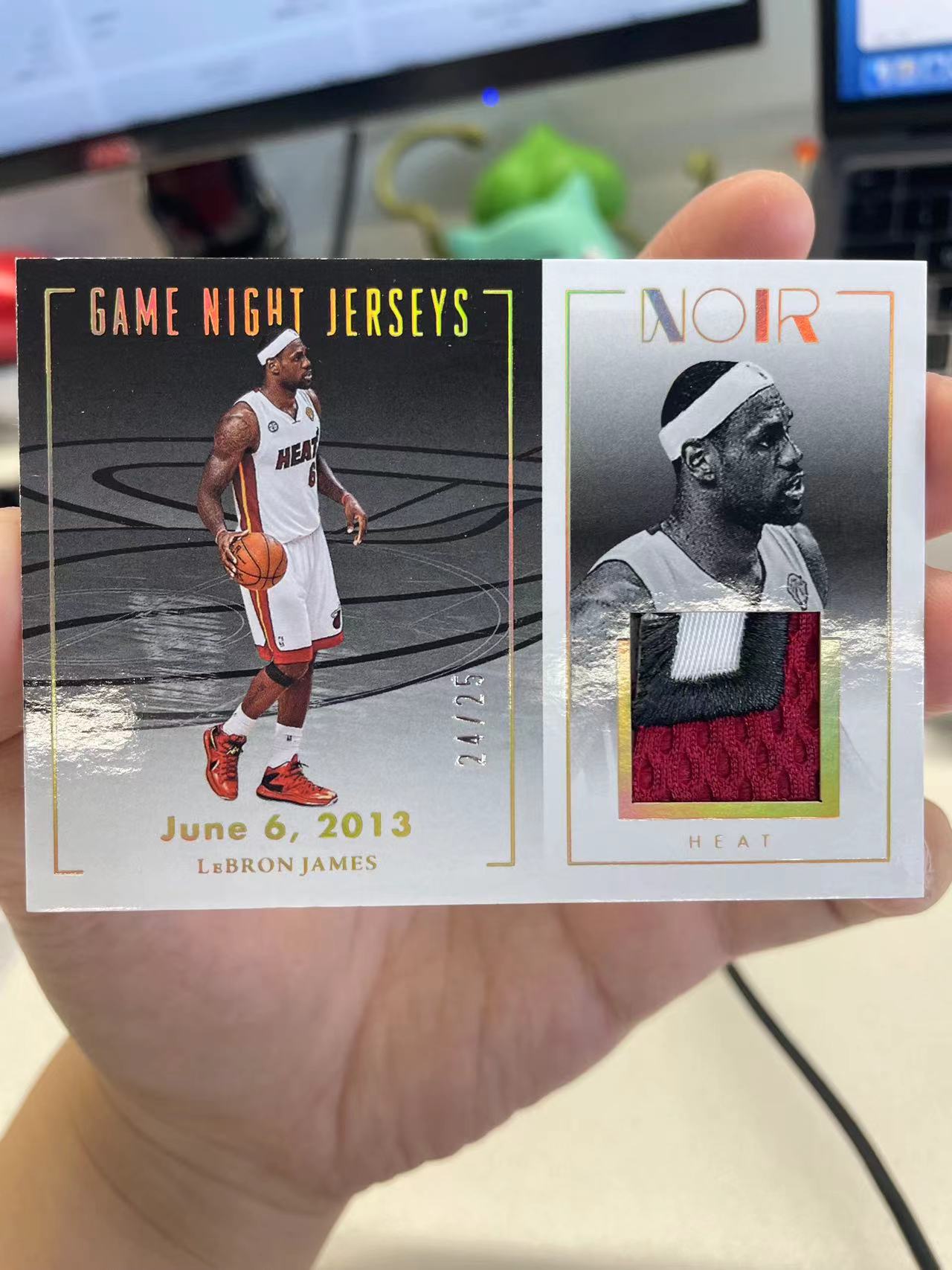 2022 23 Panini Noir LeBron James 诺尔 热火 勒布朗 詹姆斯 Game Night Jerseys 横板特卡