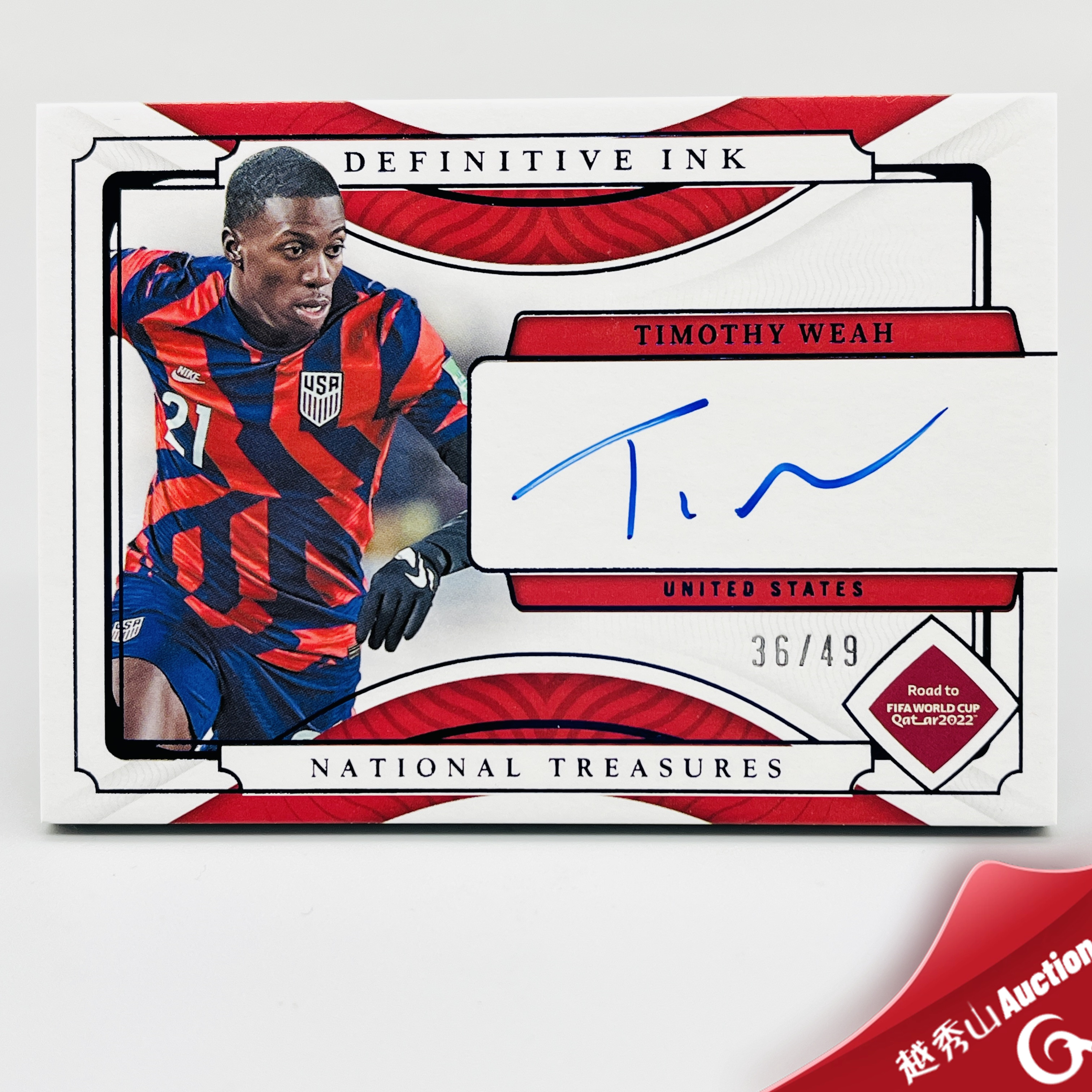 Cgta Panini National Treasures Timothy Weah Sapphire