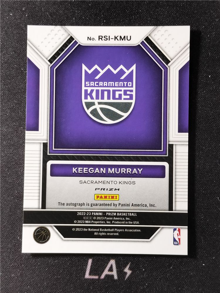 LA拍卖2022 23 Panini Prizm Keegan Murray 新秀RC 基根 默里 基根 穆雷 大热新秀 国王 蓝波纹折