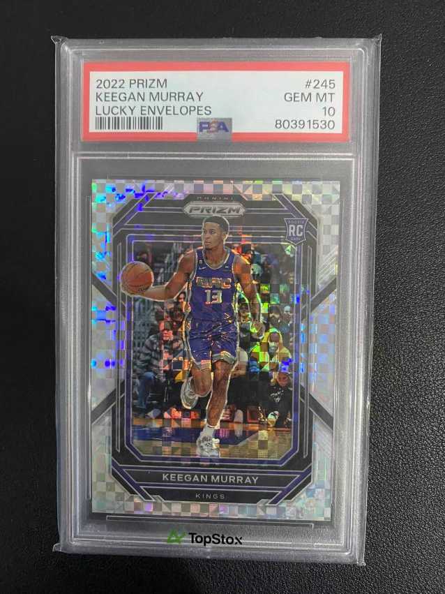 2022 23 Panini Prizm Keegan Murray RC 陈氏拍卖 psa10 新秀 穆雷 默里 信封折 棋盘折 8 8 尾