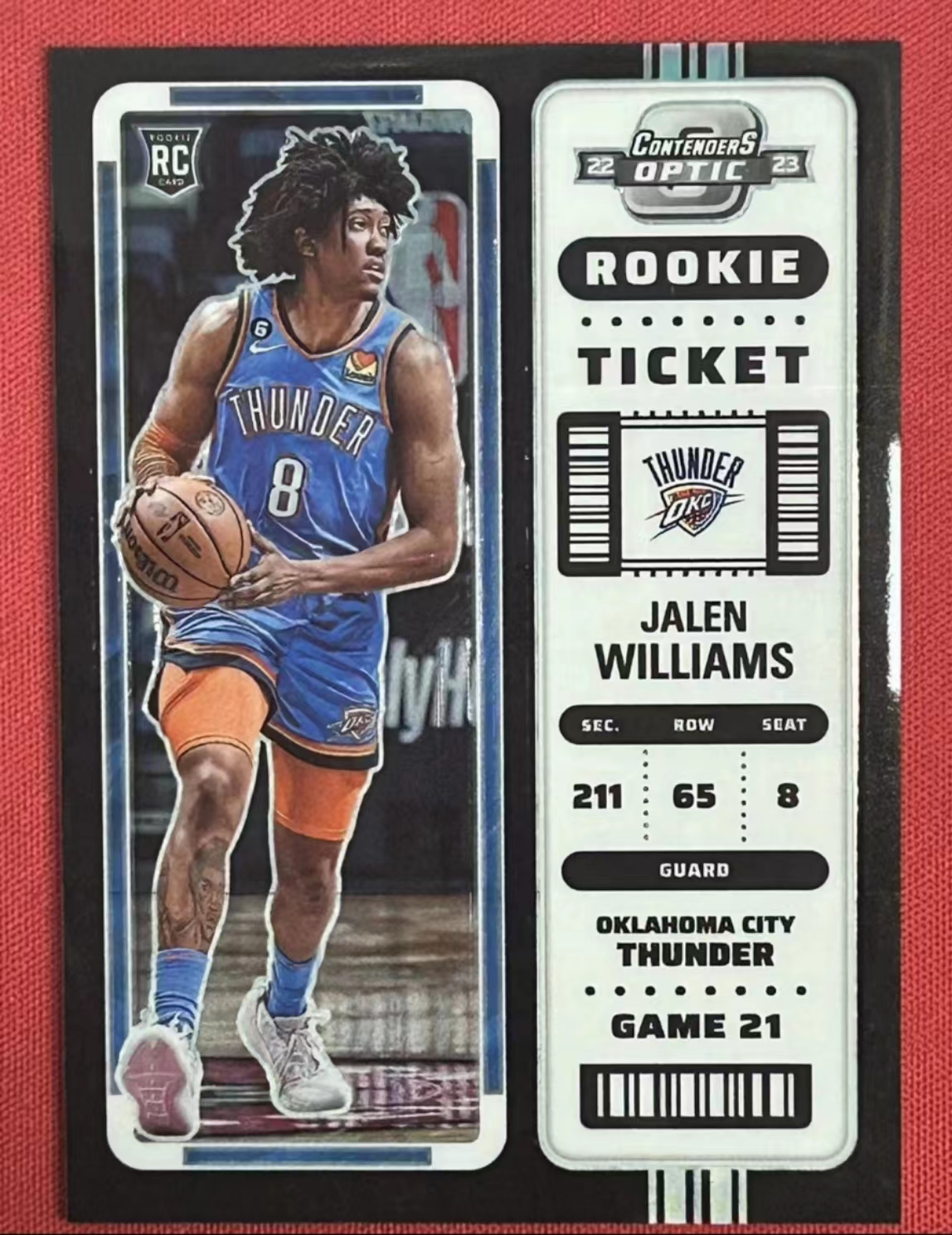 2022 23 Panini Contenders Optic Jalen Williams RC 太白代卖喋喋 球票op 雷霆 杰伦