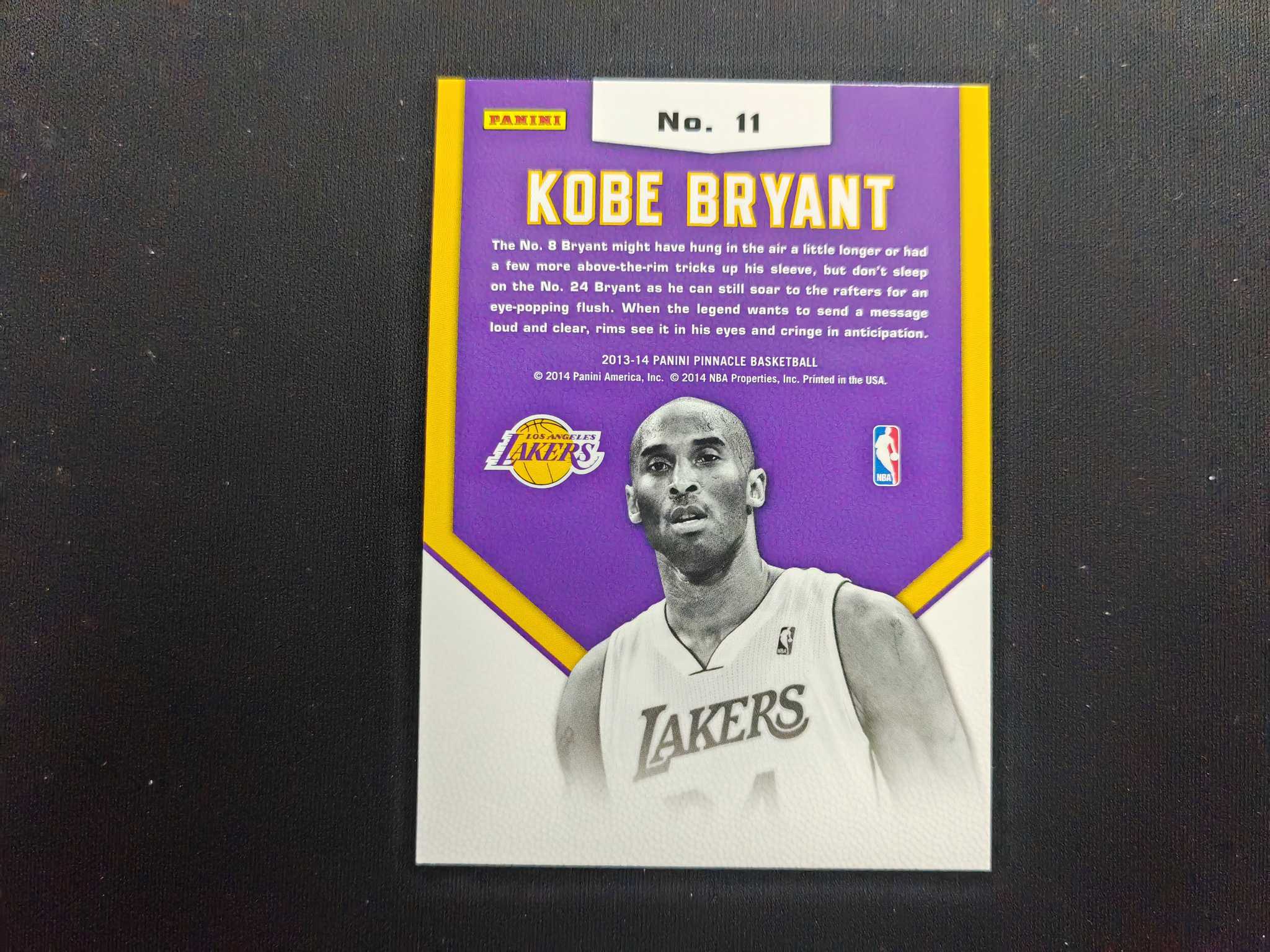 Panini Pinnacle Kobe Bryant Sc