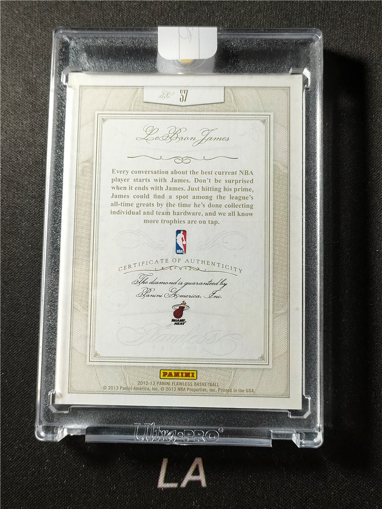 LA拍卖精品14 15 Panini Flawless Lebron James 元年手提 热火 小皇帝 LBJ 勒布朗 詹姆斯 钻石 特