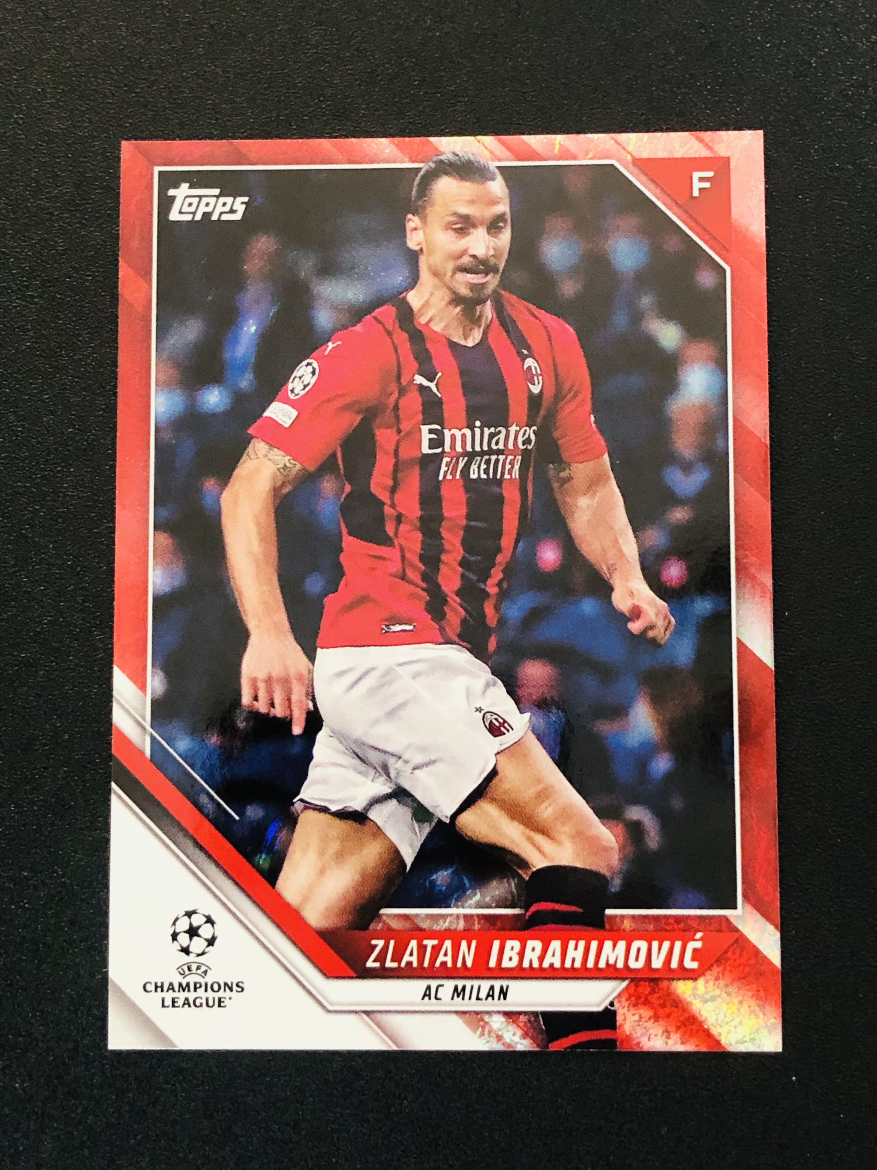 喷子拍卖2022 Topps Chrome Zlatan Ibrahimovic 欧冠 AC米兰 伊布拉希莫维奇 红折 5编 尾编 低编