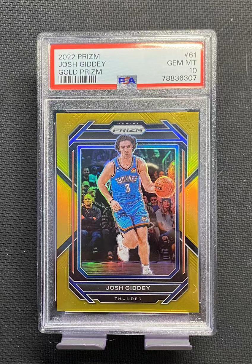 2022 23 Panini Prizm Josh Giddey 小熊猫代卖prizm系列 雷霆 吉迪 金折 01 10编 首编 PSA卡