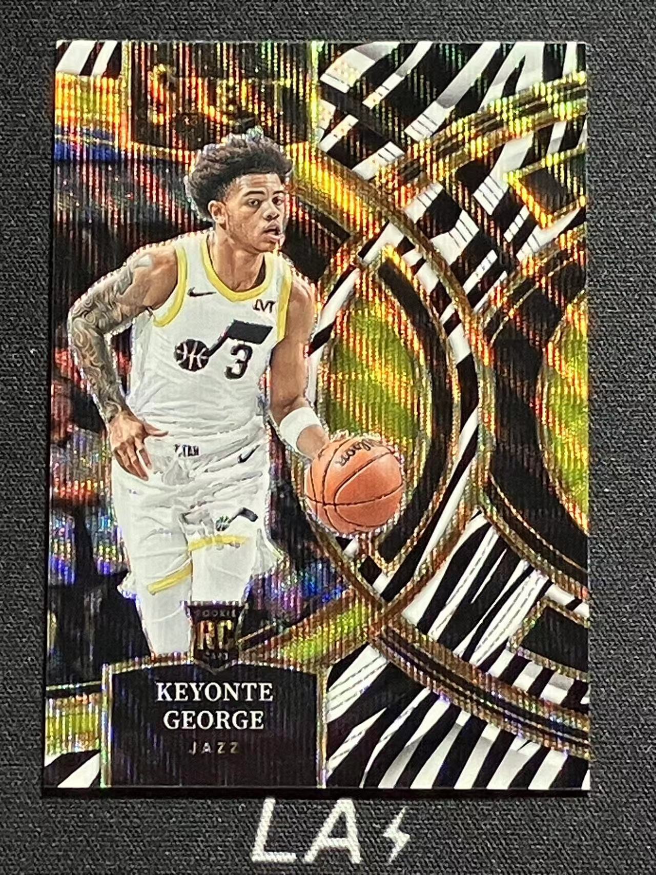 LA拍卖2023 24 Panini Select Keyonte George 爵士 基扬特 基昂特 乔治 新秀 RC 斑马波纹折 斑马