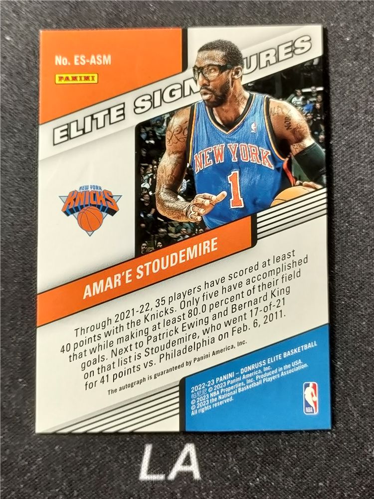 La Panini Donruss Elite Amar E Stoudemire