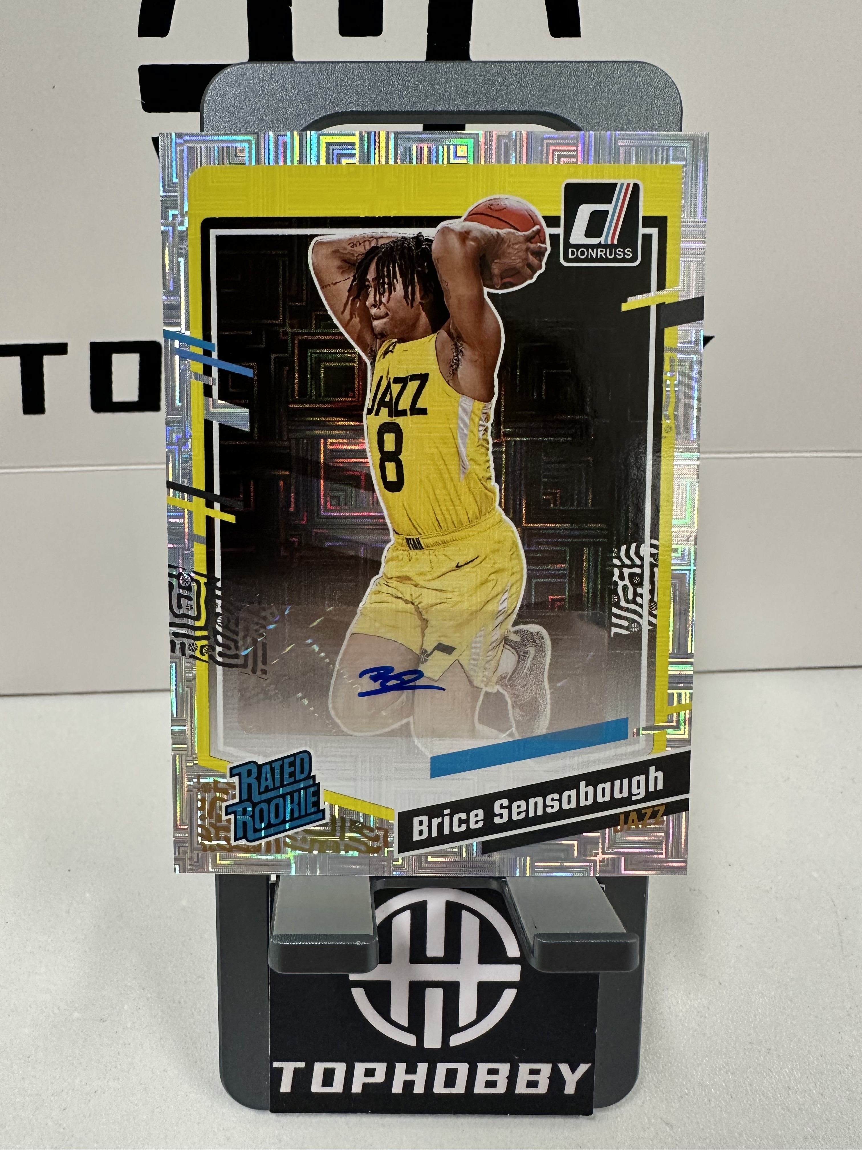 2023 24 Panini Donruss Brice Sensabaugh RC 杜蕾斯系列 爵士 新秀 布莱斯 森萨博 签字 迷宫折