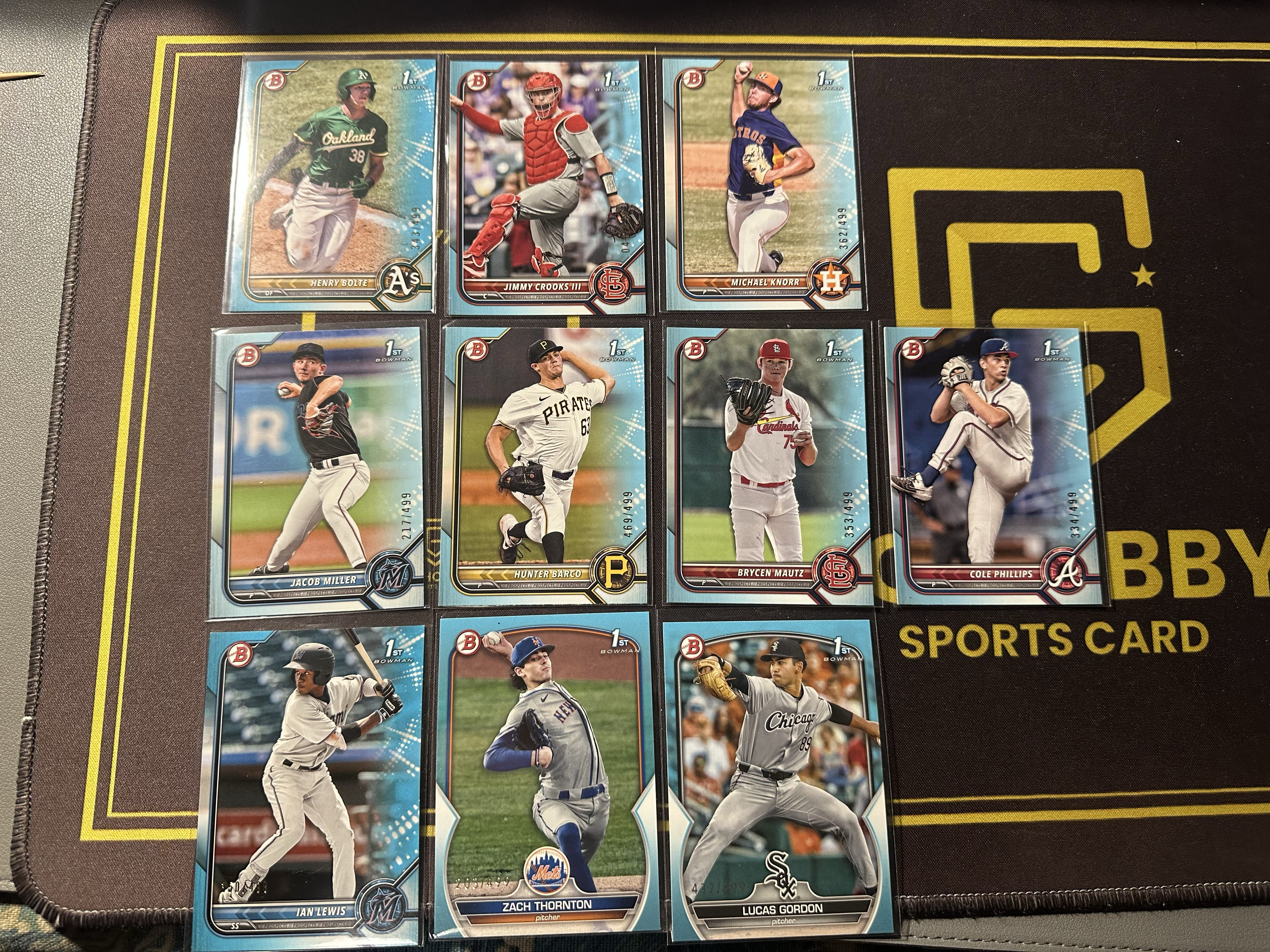 【主演出卡】topps bowman 系列 1st 纸卡 lot 带编 篮版 Bolte,Crooks,Jacob Miller,Lewis,Zach,Knorr,Mautaz 等好人/199编