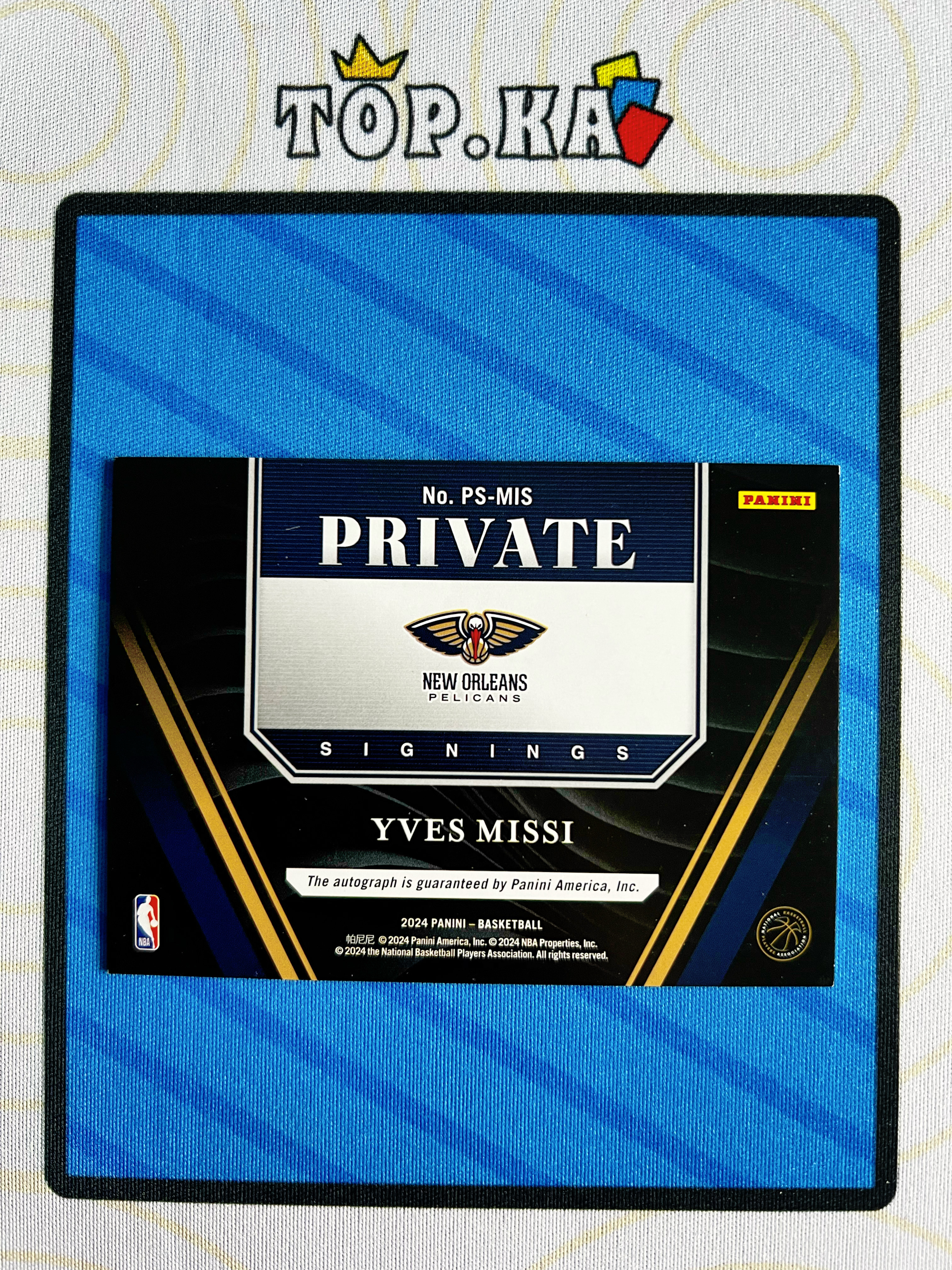 【顶尖卡社】2024 Panini Yves Missi 新秀RC 伊夫 米西 鹈鹕 卡签签字 新秀签 插放签 插入签 折射 详情看描述 瑕疵如图【XF】