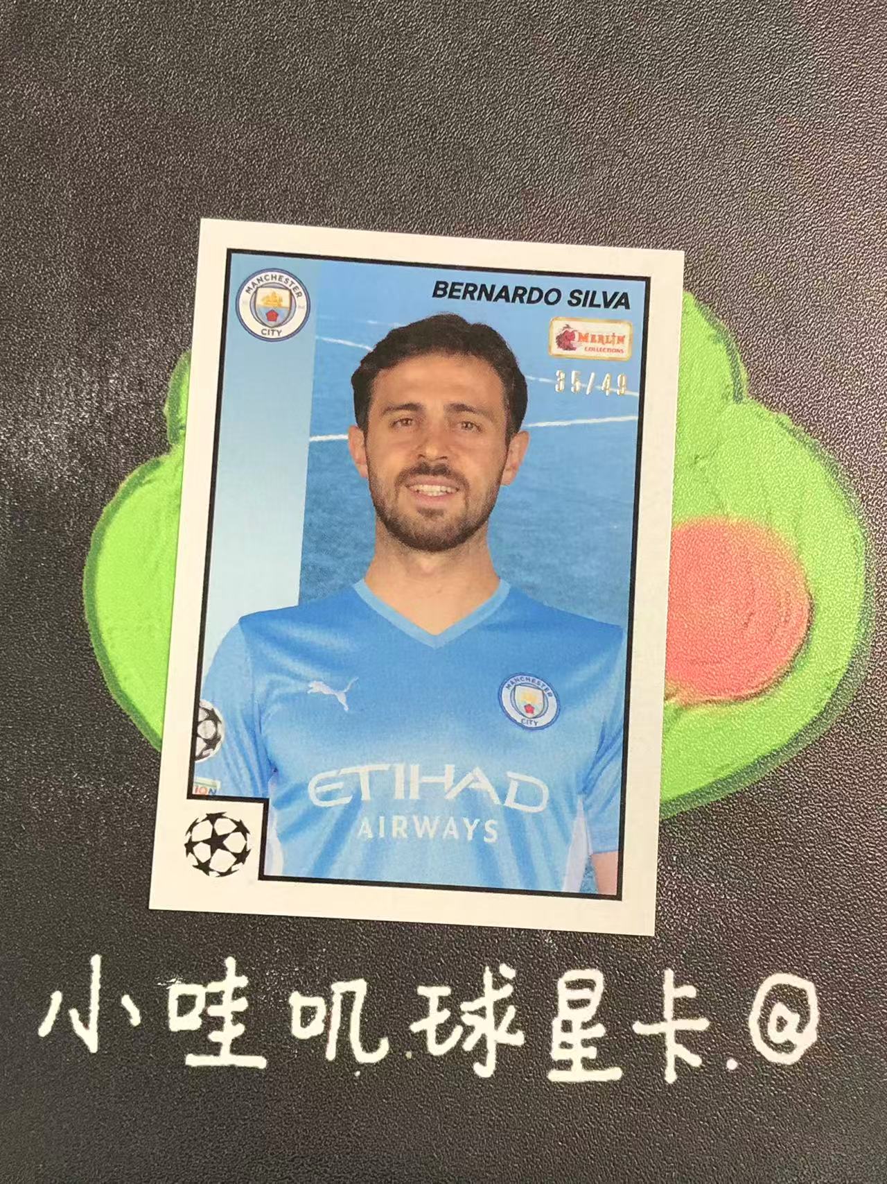 2021-22 Topps Merlin Bernardo Silva 欧冠 梅林 曼城 贝尔纳多 席尔瓦 49编 微瑕如图【ZYP代拍】LS90