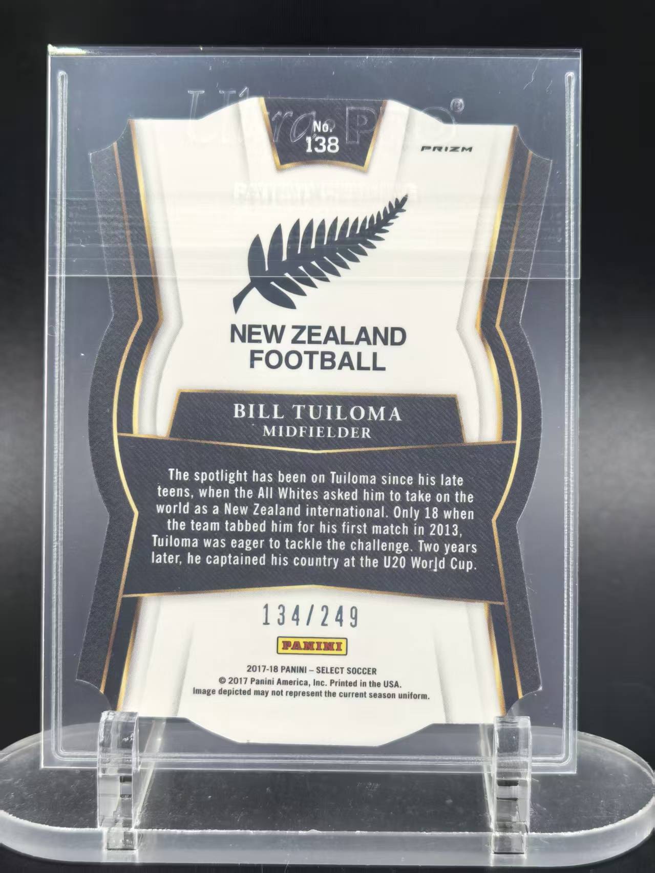 2017-18 Panini Select Bill Tuiloma #138 比尔 图依洛玛 新西兰 蓝折异型 134/249编
