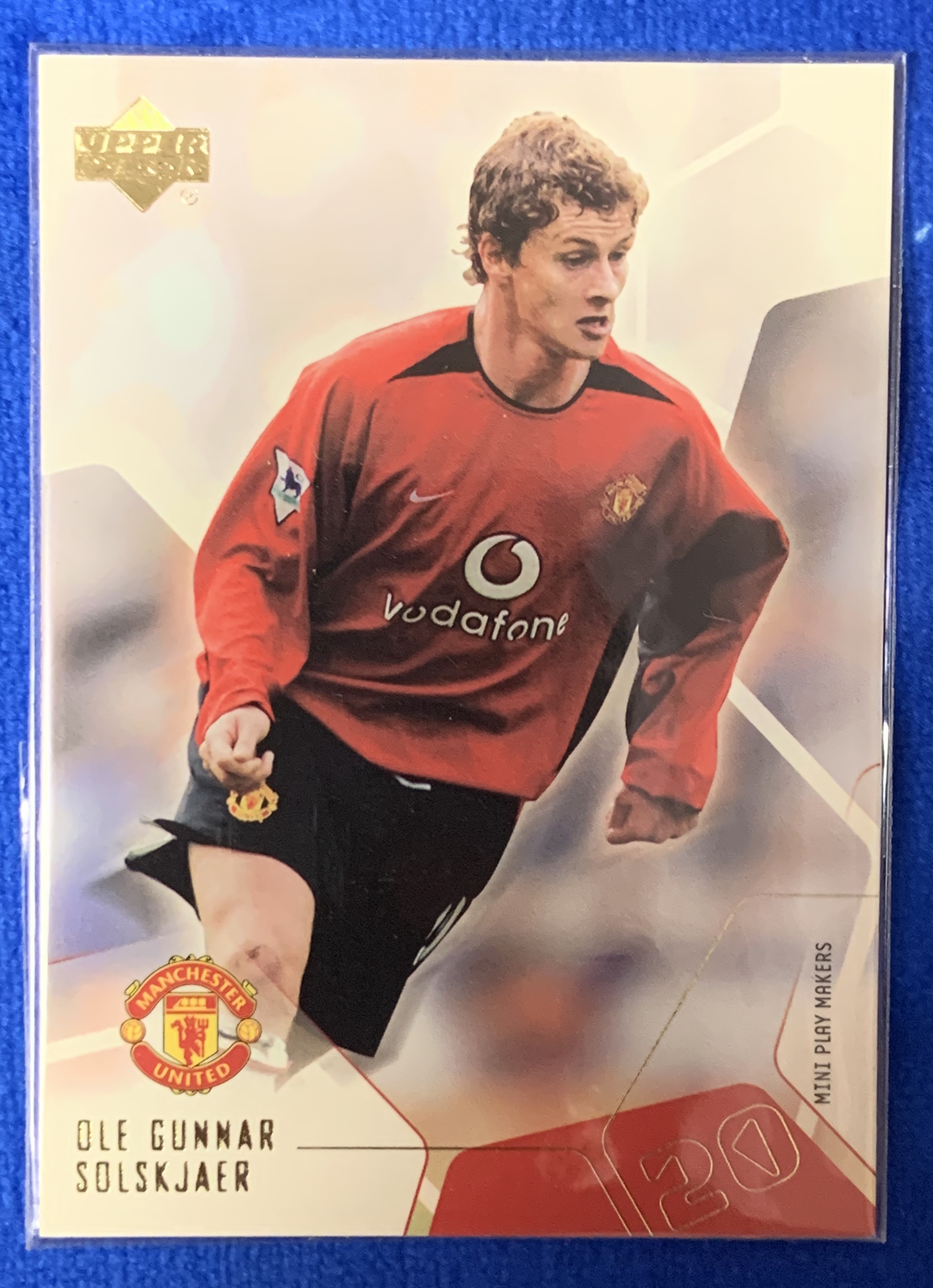 2003 Upper Deck Manchester United Ole Gunnar Solskjaer 亚德 曼联 索尔斯克亚 三冠王 挪威Norway 经典老卡 不保卡品 ebay有价