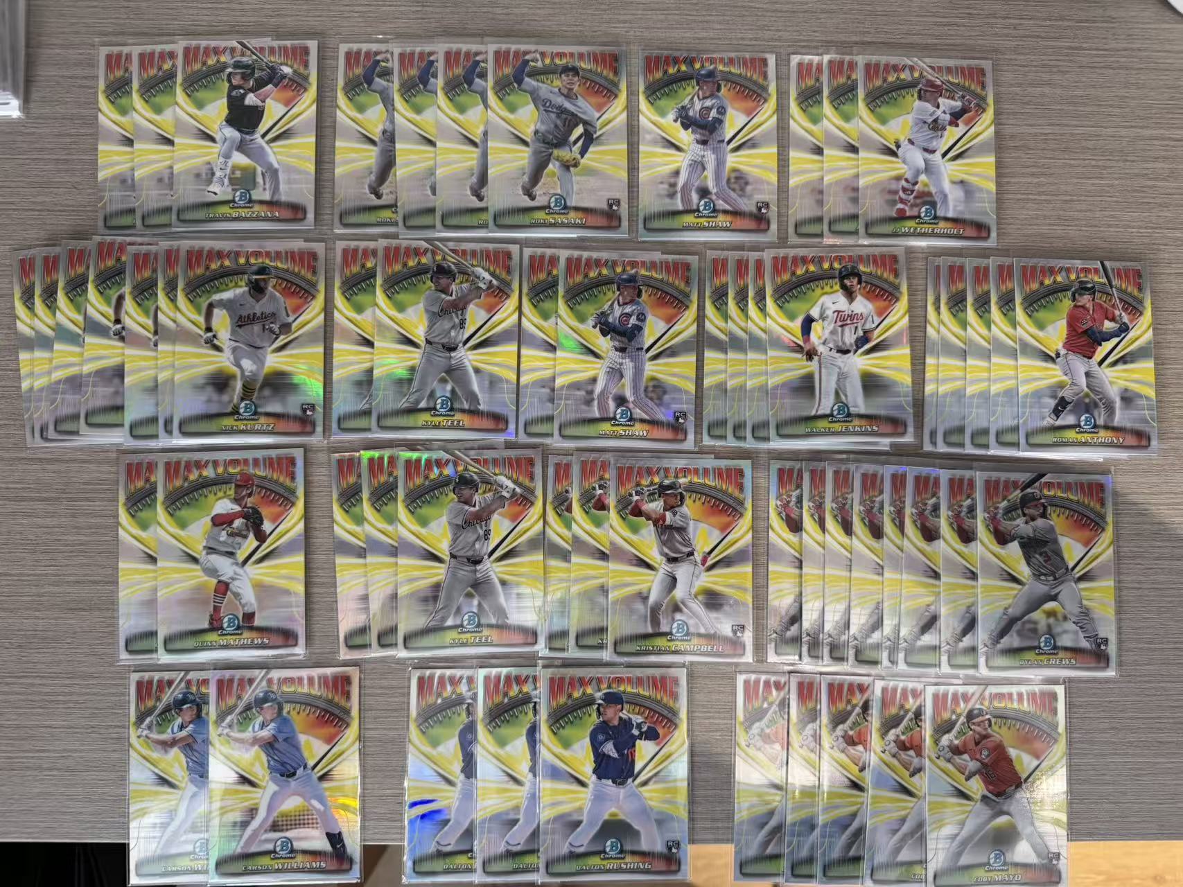 2025 Topps Bowman Chrome Roki Sasaki RC 洛杉矶道奇 佐佐木朗希 Max Volume 特卡Lot 部分重复 卡品如图 凑套收藏