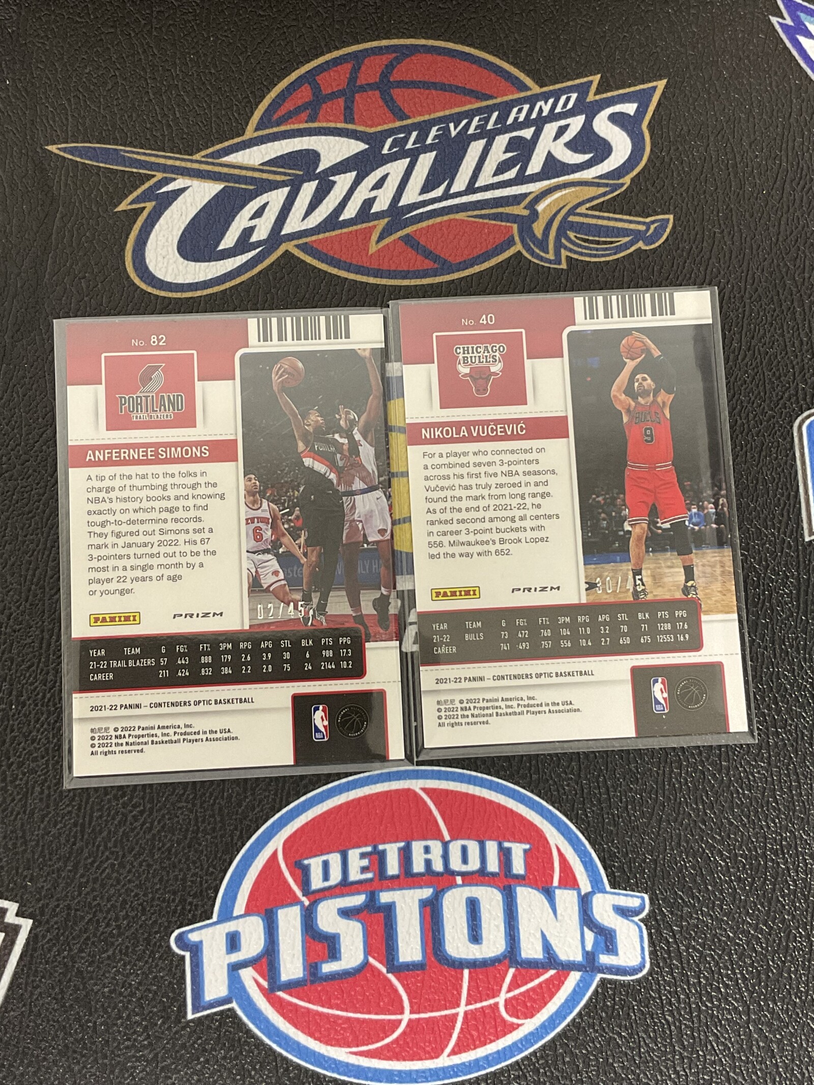 【大树营免费代卖】乌切维奇 安芬尼 西蒙斯 带编 2张 编号如图 全明星水平 收藏必备 卡品如图 瑕疵如图 #绒11.15