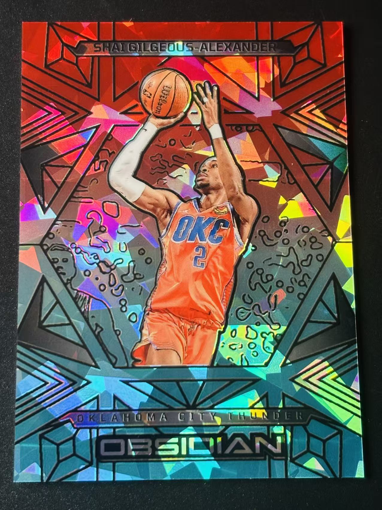 2024-25 Panini Obsidian Shai Gilgeous-Alexander 黑曜石 雷霆 SGA 谢伊 吉尔杰斯 亚历山大 49编 碎冰折 不累计