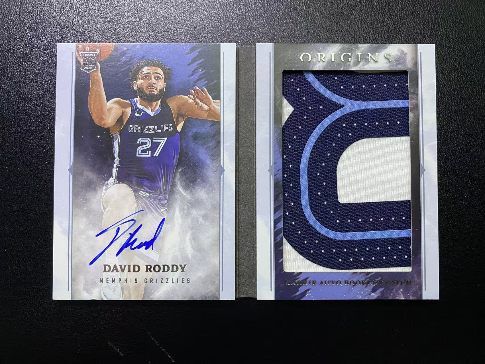 2022-23 Panini Origins David Roddy RC 灰熊 新秀年 大卫 罗迪 起源 小书 签字 卡签 patch 球衣 物料 切割 10编 超低编 10/10尾编 梦小飞