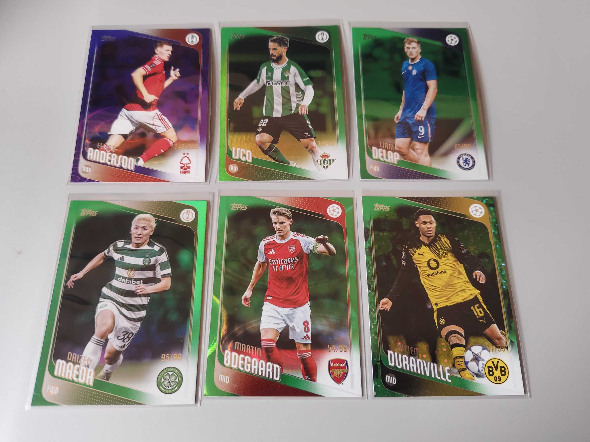 【佩妮拍卖】2025-26 Topps UCC 欧冠 UCC odegaard 阿森纳 厄德高 凯尔特人 前田大然 多特蒙德 杜兰维尔 99编 250编 lot128 拍前请阅读描述 许哥0120
