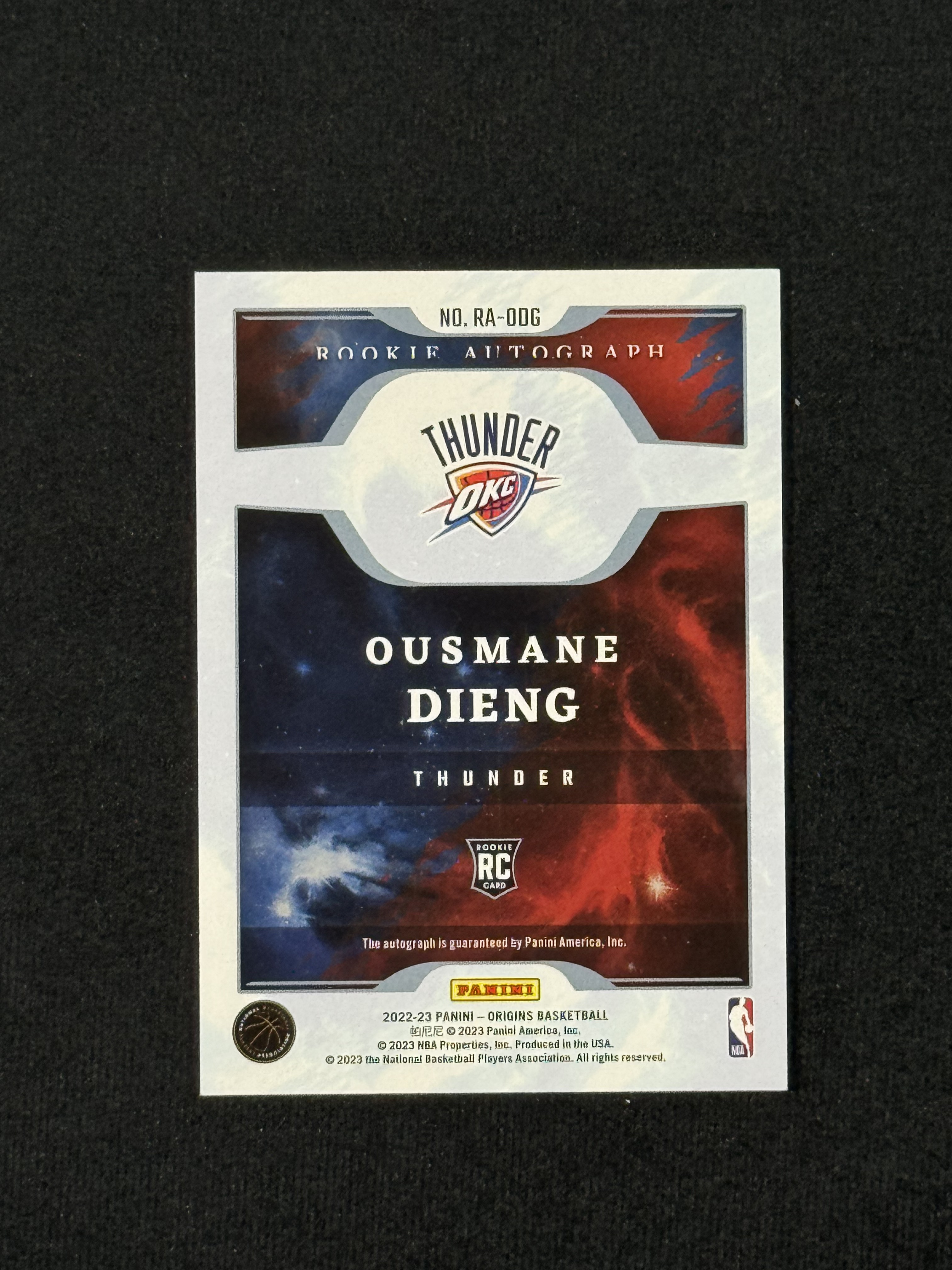 2022-23 Panini Origins Ousmane Dieng RC 【扎克代卖】起源 卡签 雷霆新秀 乌斯曼 奥斯曼 迪昂 吉昂 实卡好看 瑕疵如图 福盒 猪脚饭