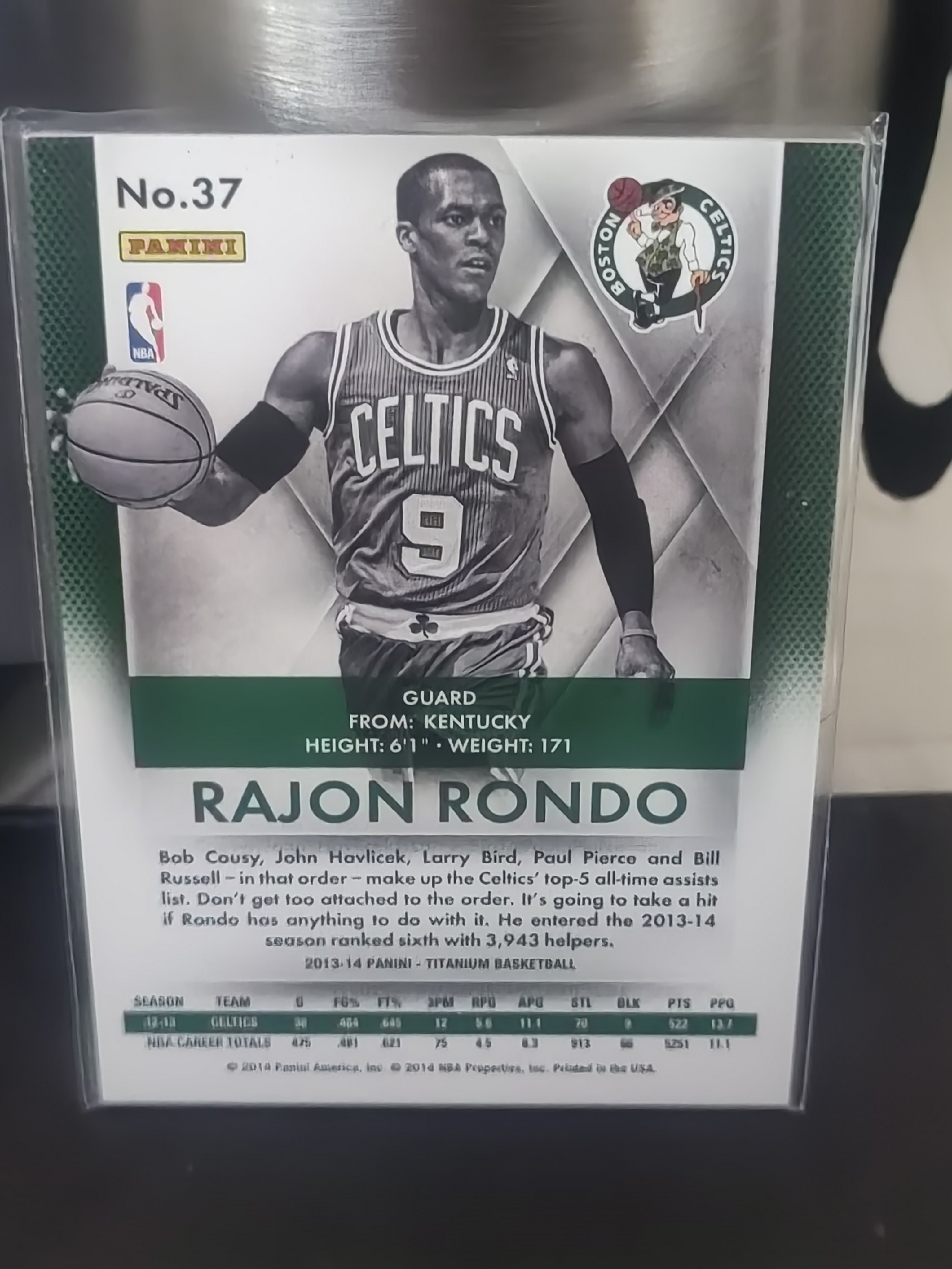 2013 Panini Titanium Rajon Rondo 泰坦 拉简 朗多 隆多 凯尔特人 篮 白边白角 不保卡品 卡品如图