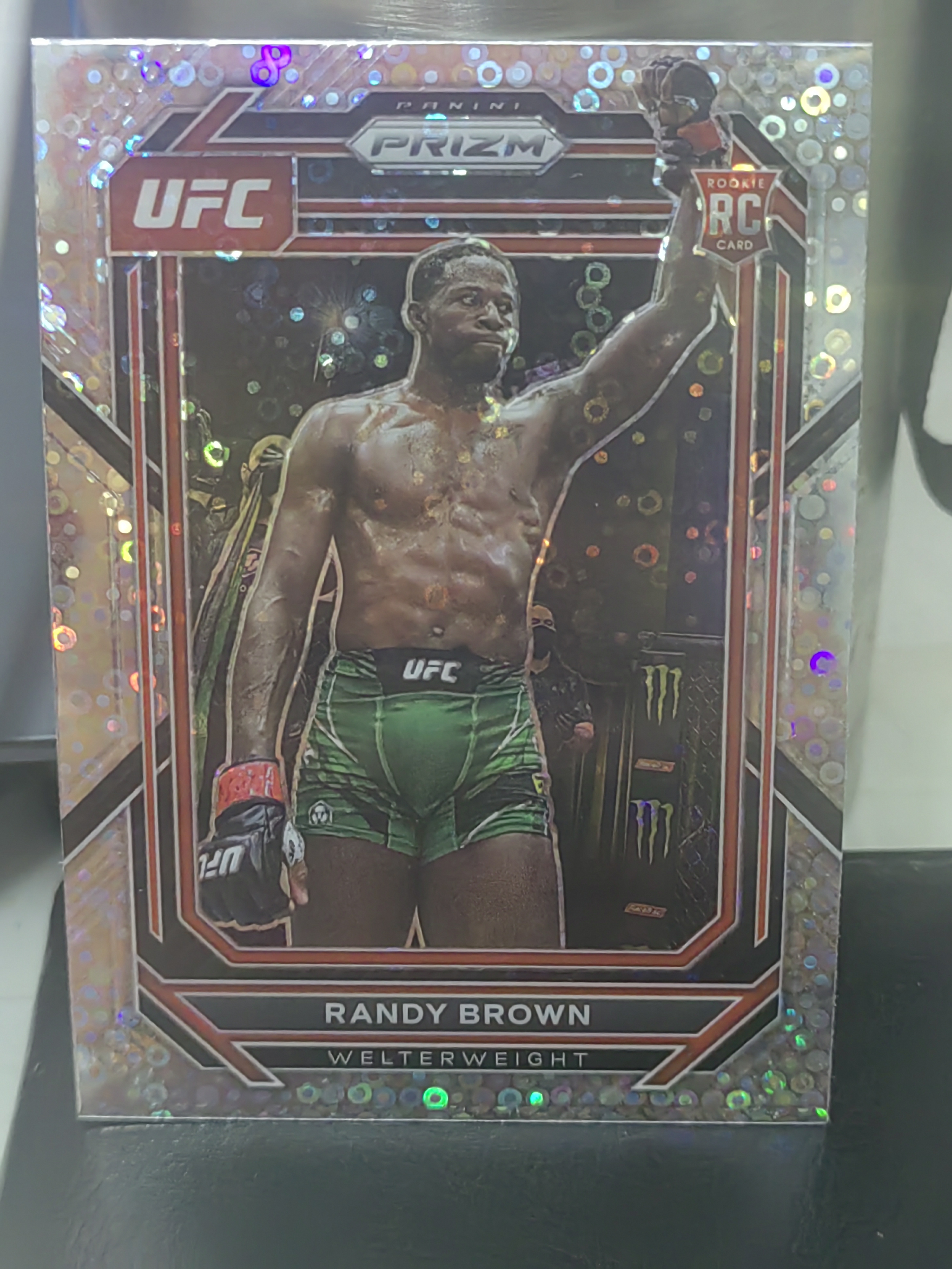 2023 Panini Prizm Randy Brown RC PZ 泡泡折 新秀 兰迪·布朗 次中量级   格斗  白边白角 不保卡品 卡品如图
