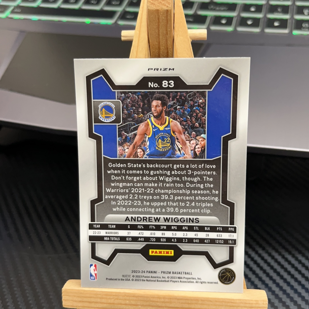 2023-24 Panini Prizm Andrew Wiggins 安德鲁 威金斯 勇士 银折 折射 prizm系列 pz 卡品如图 凑图必备 值得收藏!免费代卖!