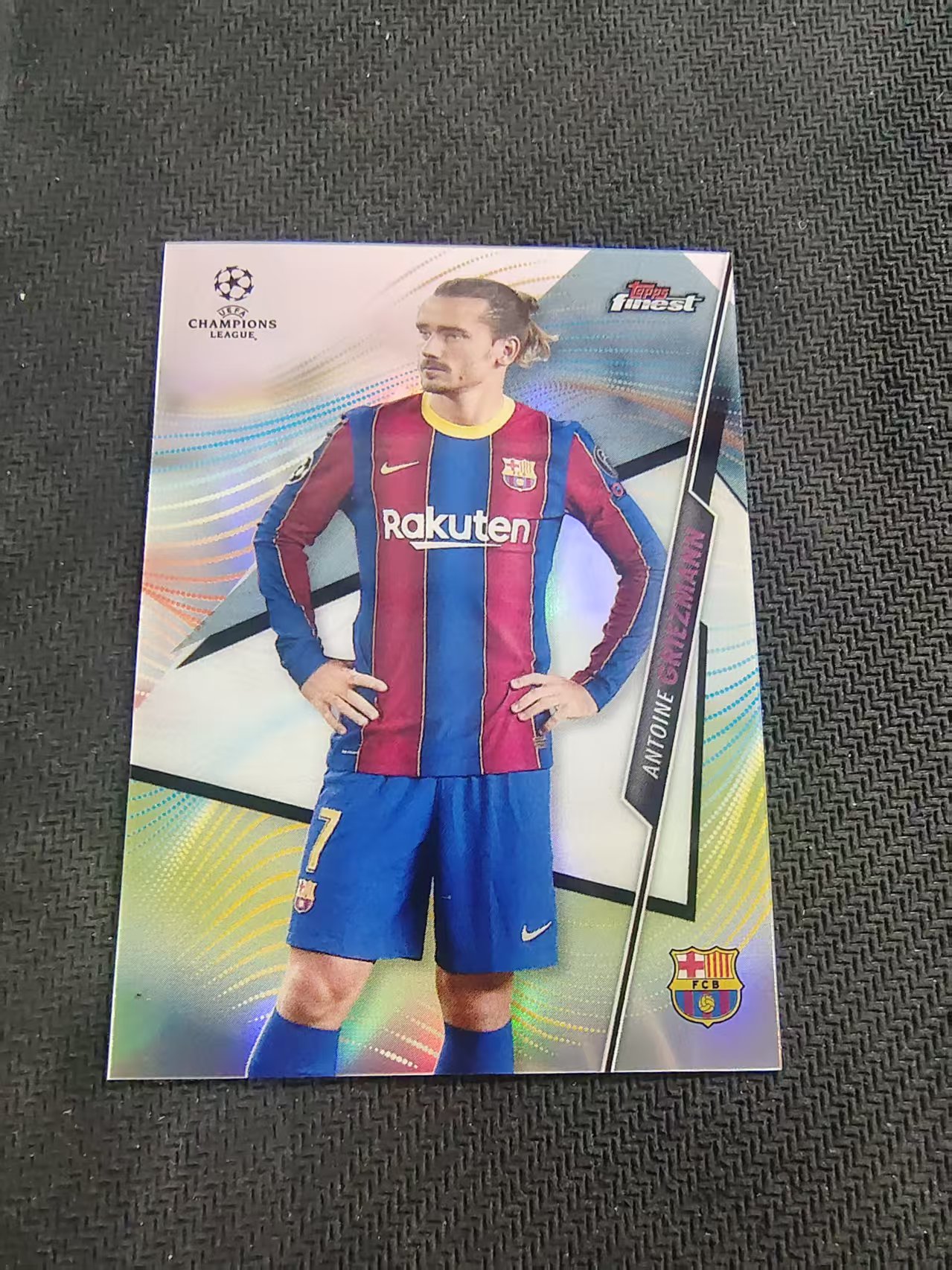 【可合并,不累计】2021 Topps Finest Antoine Griezmann 欧冠 格列兹曼 巴萨 巴塞罗那 银折 #26
