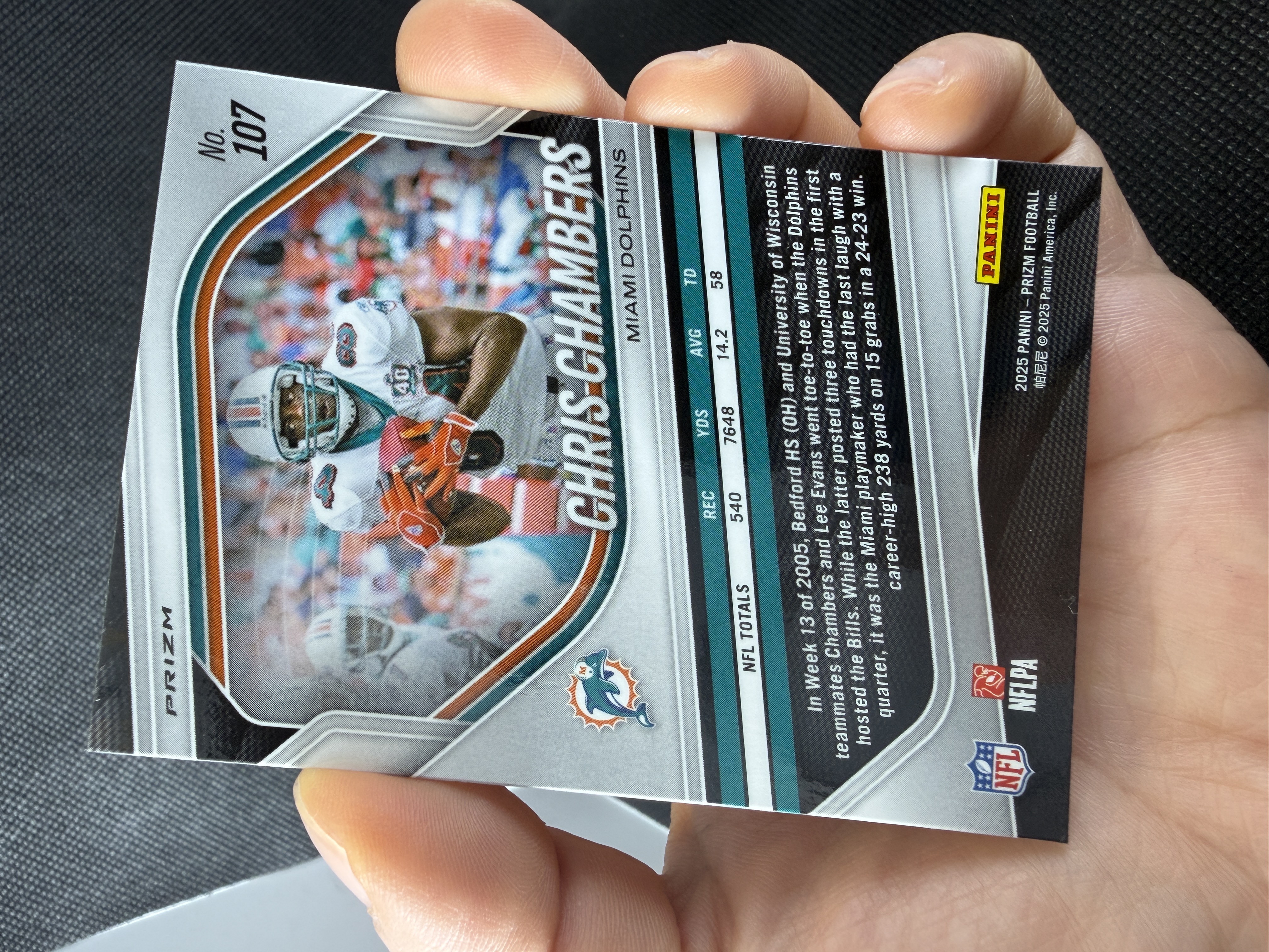 2025 Panini Prizm Chris Chambers #107 红点点折 克里斯·钱伯斯