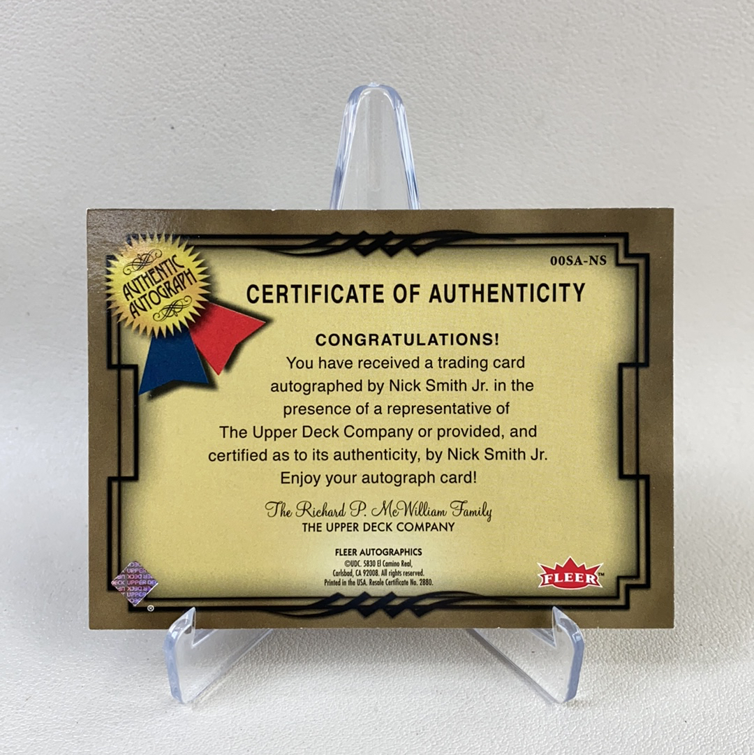 【弈卡代拍】2024 Upper Deck Champions FLEER 特卡 签名 签字 卡签 NBA篮球 尼克 史密斯 NICK SMITH JR .品相如图 凑套必备 坦总
