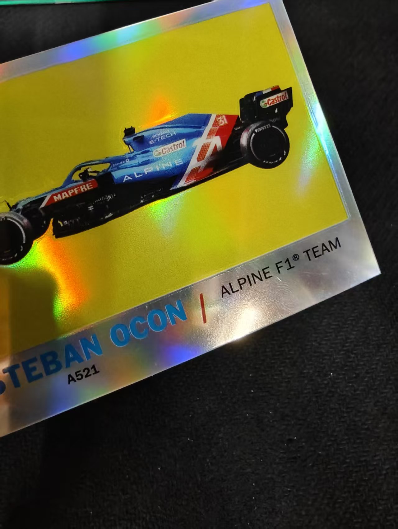2021 Topps Chrome Esteban Ocon 埃斯特班 奥康 银折 特卡 F1 划痕 边角瑕疵 #EO