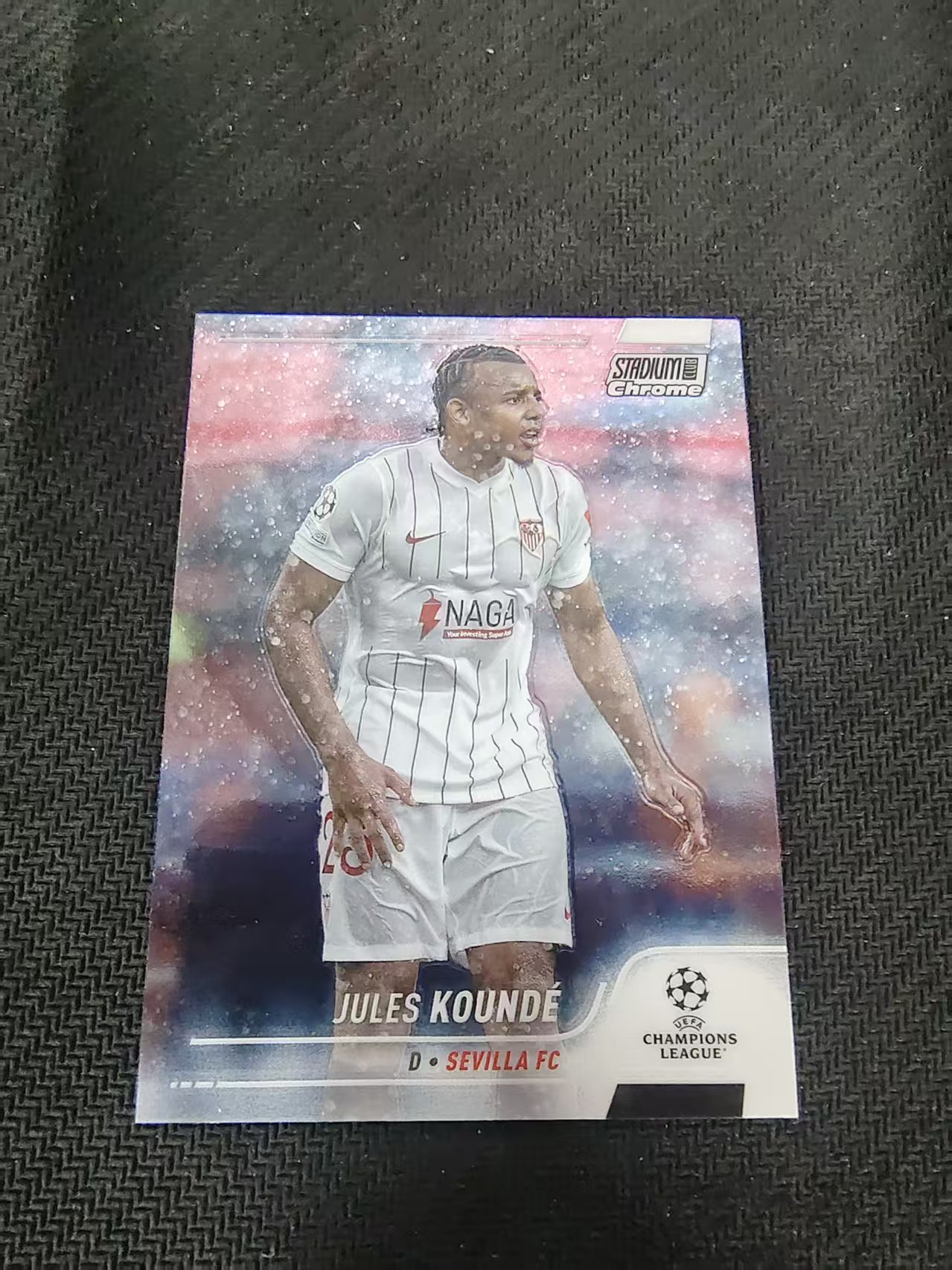 【可合并,不累计】2022 Topps Stadium Club Chrome Jules Kounde 朱尔斯 孔德 塞维利亚 竞技场 欧冠 划痕 边角瑕疵 #63