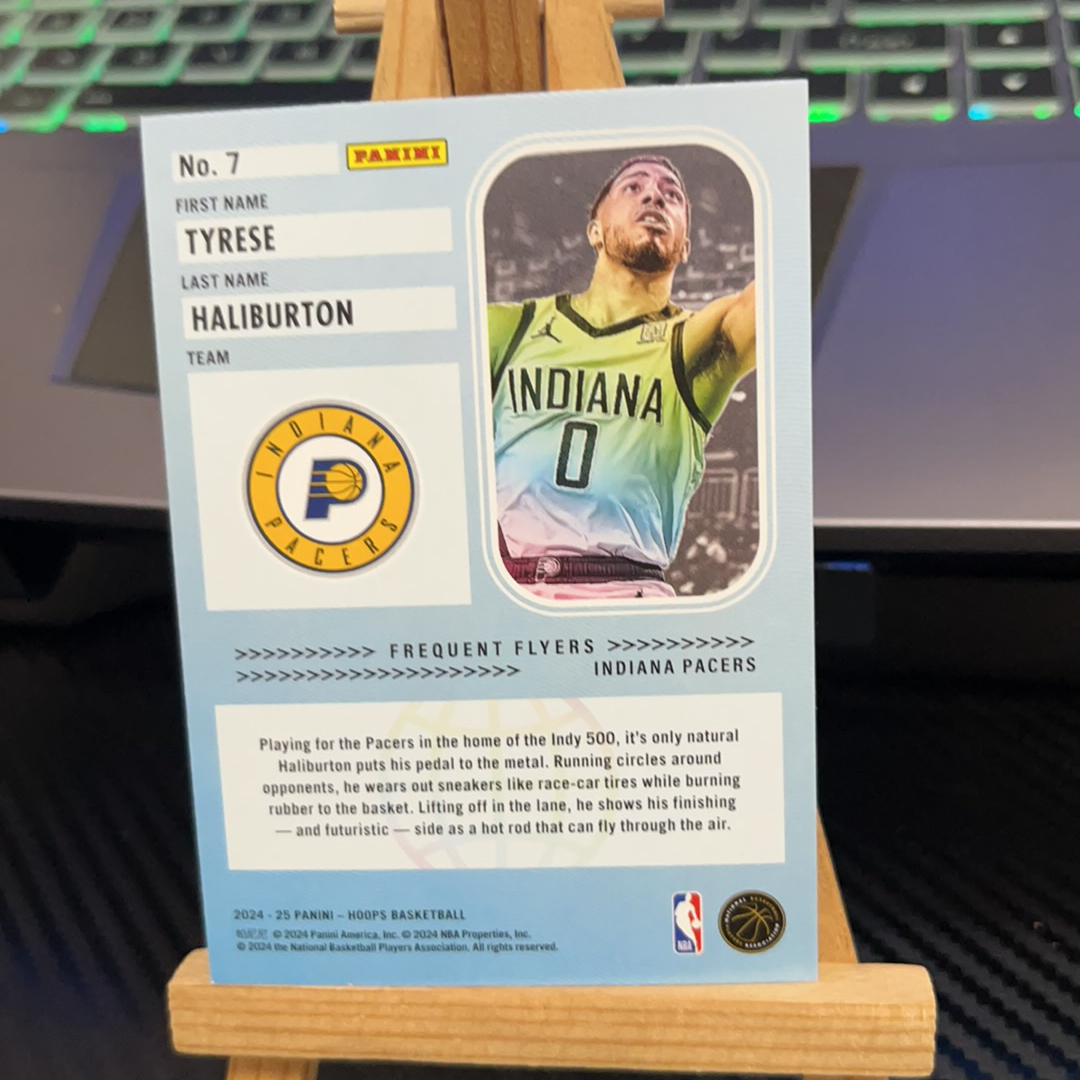 2024-25 Panini NBA Hoops Tyrese Haliburton 哈利伯顿 步行者 hoops系列 卡品如图 凑图必备 值得收藏!免费代卖!