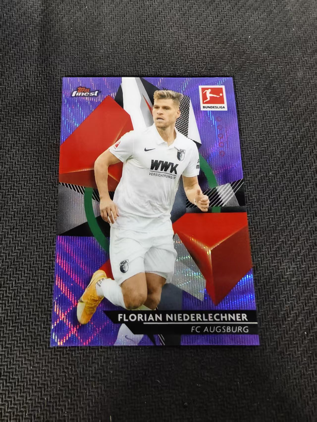 【可合并,不累计】2021 Topps Finest Florian Niederlechner 德甲 奥格斯堡 尼德莱赫纳 紫波纹 250编