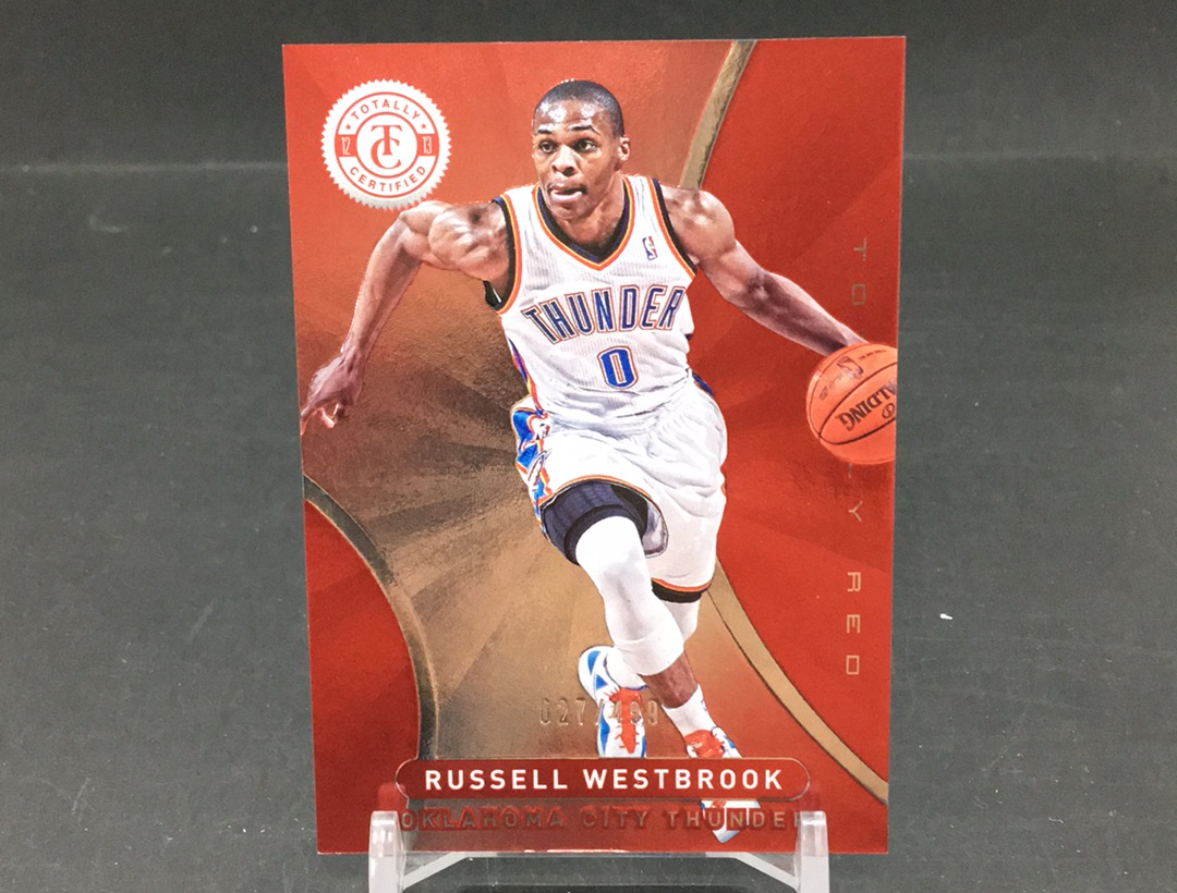 【DC拍卖】11.21 PANINI TOTALLY CERTIFIED 499编红宝 经典老特 实卡美如画 雷霆队全明星后卫 联盟历史三双王 威少 拉塞尔 威斯布鲁克