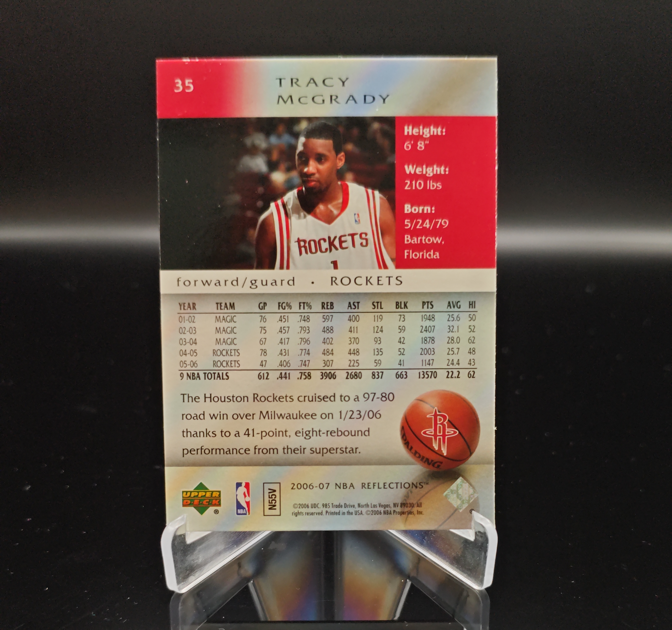 2006-07 Upper Deck Reflections Tracy McGrady #35 特雷西 麦格雷迪 麦迪 T-MAC 卡品如图