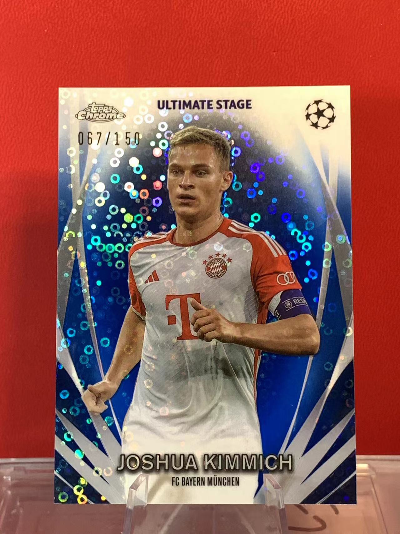 (詹叔代拍)2024 Topps Chrome Joshua Kimmich 欧冠TC 约书亚 基米希 拜仁慕尼黑 67/150编 终极舞台特卡 蓝泡泡折 卡品如图 顺丰寄付 泰山