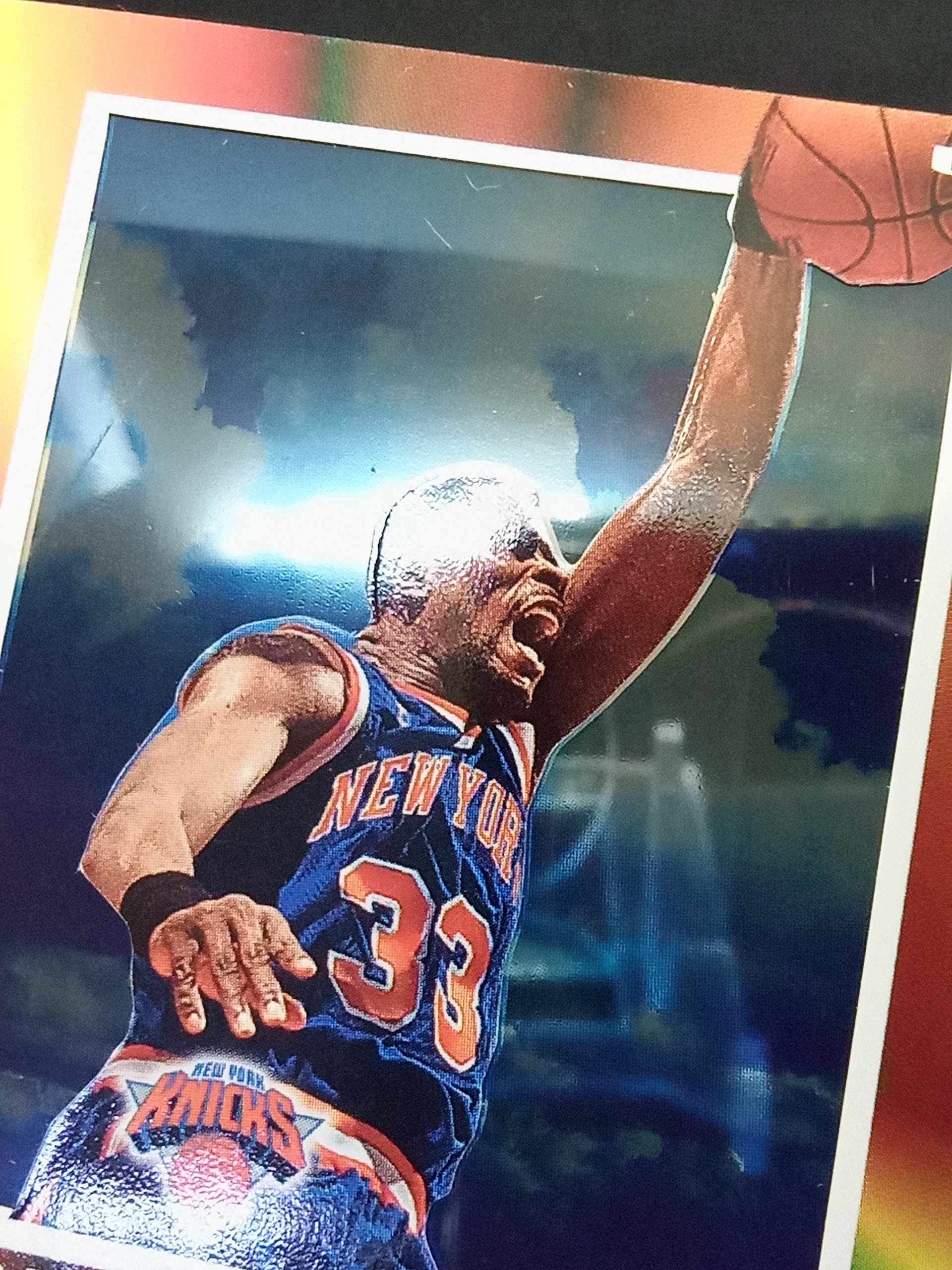 【DC拍卖】9.29小科比(微瑕) `1996-97 Skybox E-X2000 #46 Patrick Ewing 帕特里克尤因 纽约尼克斯 经典老折射球星卡,大猩猩`