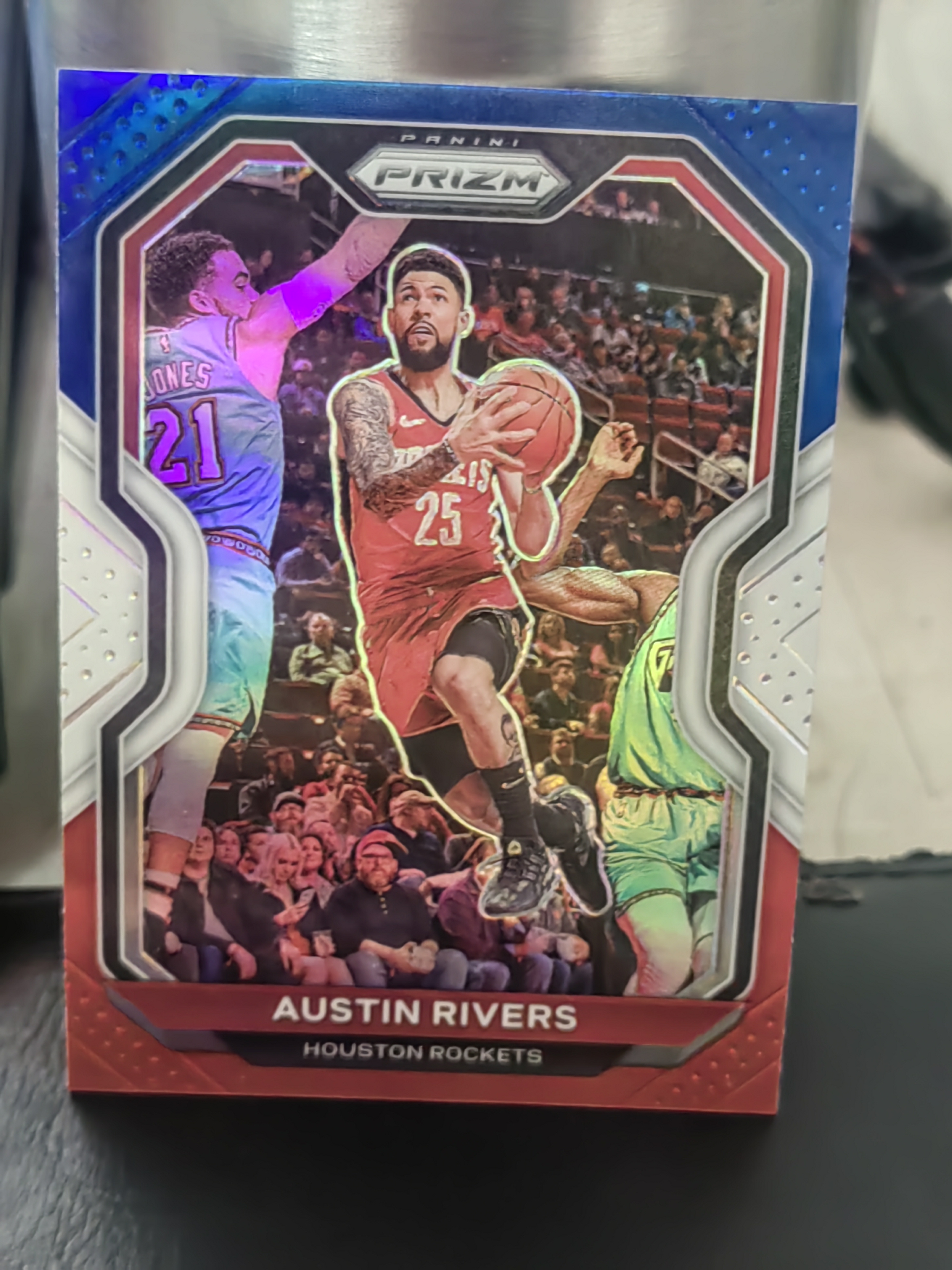 2020-21 Panini Prizm Austin Rivers PZ 三色折 奥斯汀 里弗斯 火箭 篮 白边白角 不保卡品 卡品如图
