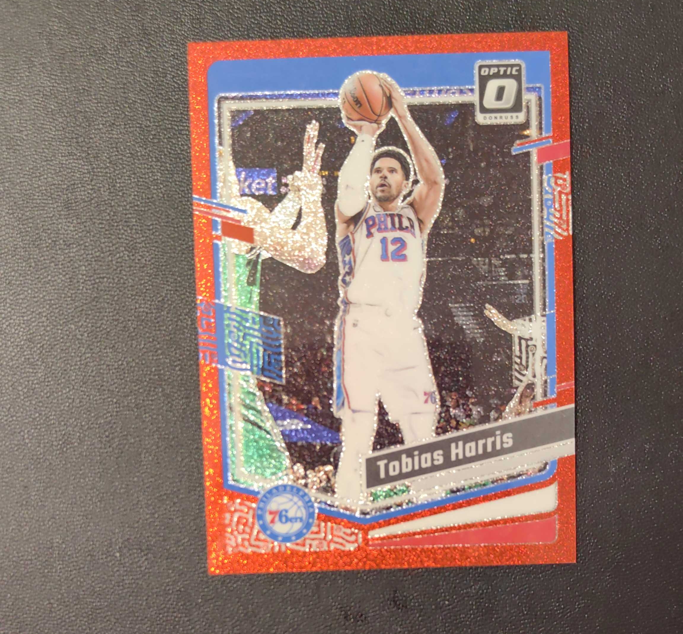 2023-24 panini donruss optic tobias harris 杜蕾斯 76人 托比亚斯 哈里斯 75编 红碎闪折 东契奇 sga 库里 文班亚马 詹姆斯