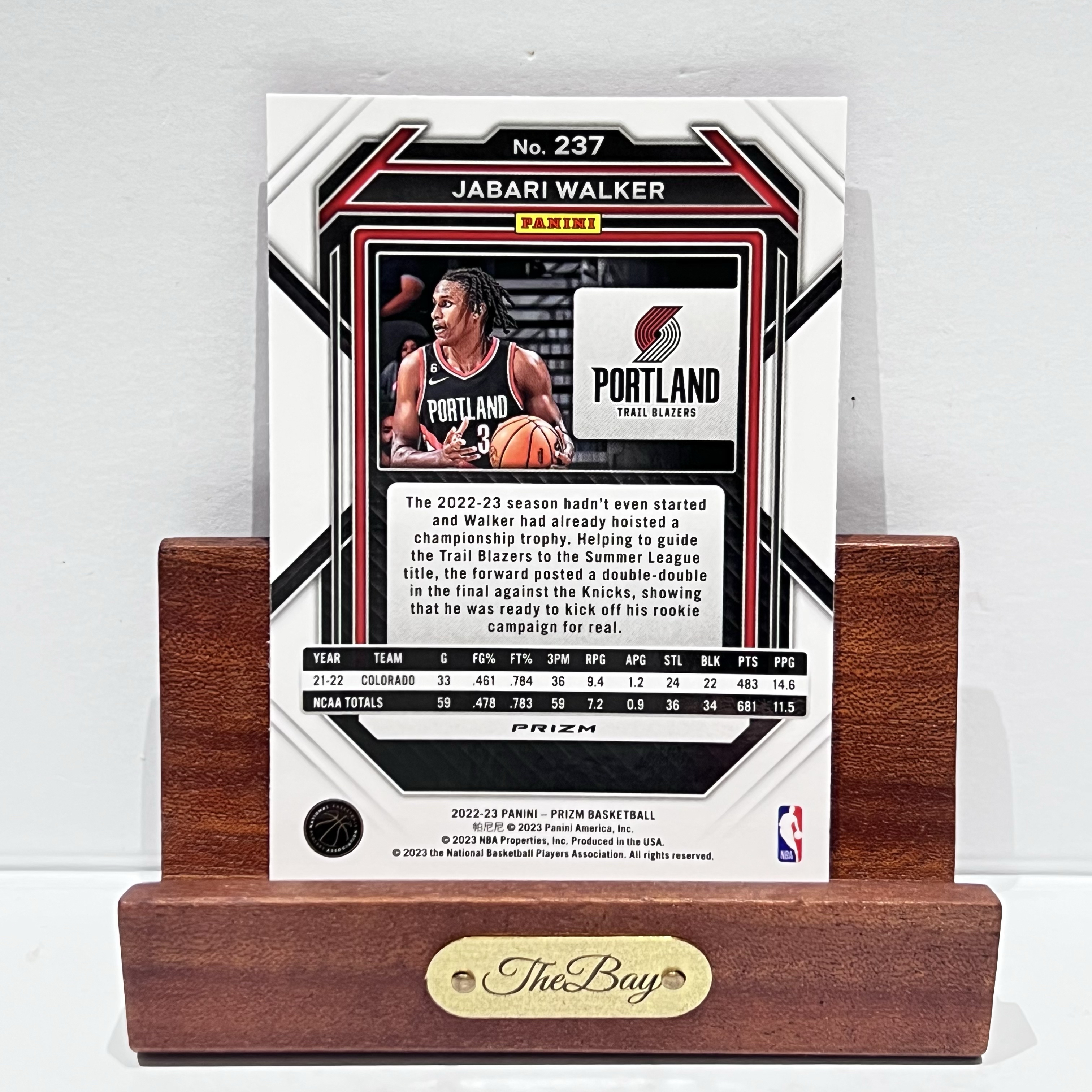 2022-23 Panini Prizm Jabari Walker RC【湾区拍档代卖】PZ 贾巴里 沃克 Red Sparkle 红碎点折 ...
