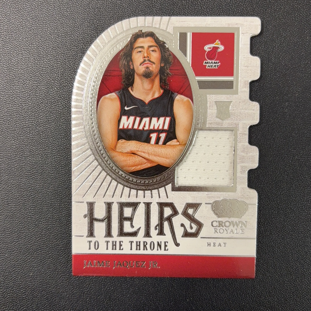 2023-24 Panini Crown Royale Jaime Jaquez Jr. RC 皇冠 小海梅·哈克斯 新秀 球衣物料切割 东契奇 sga 库里 文班亚马 詹姆斯