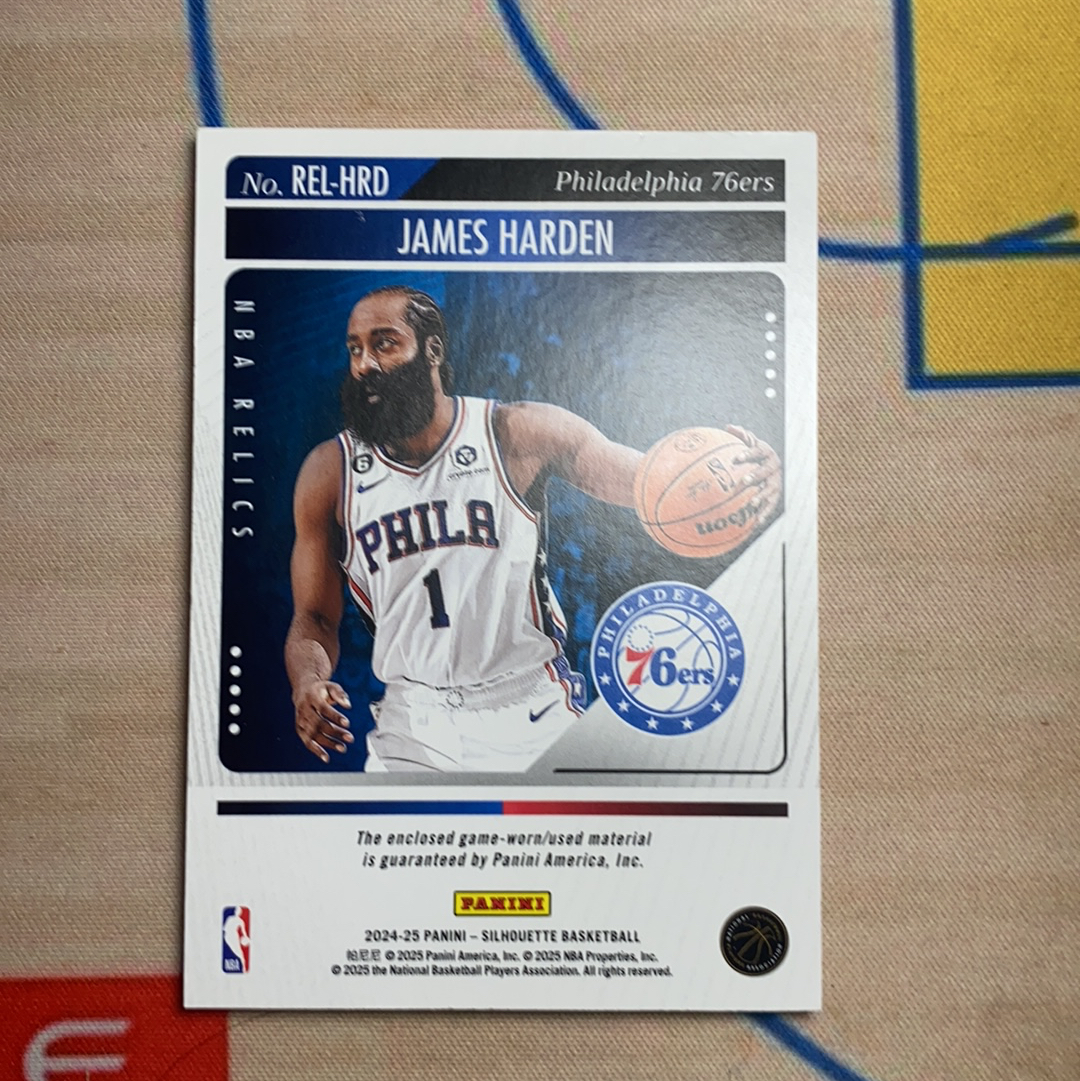 2024-25 Panini Silhouette James Harden 铜平行 49编 76人 詹姆斯 哈登 小窗物料 亲穿gu 剪影系列 卡品如图 凑套必备