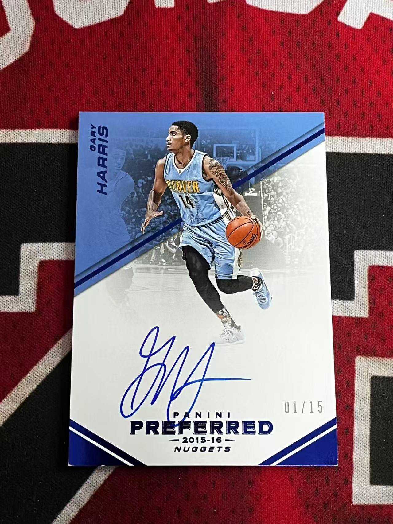 【接寄拍费率低至5%含卡淘手续费】2015-16 PANINI PREFERRED 掘金 加里哈里斯 01/15编 超低编 首编 签字卡 卡签 专收凑套必备【烂臭嘴拍卖】