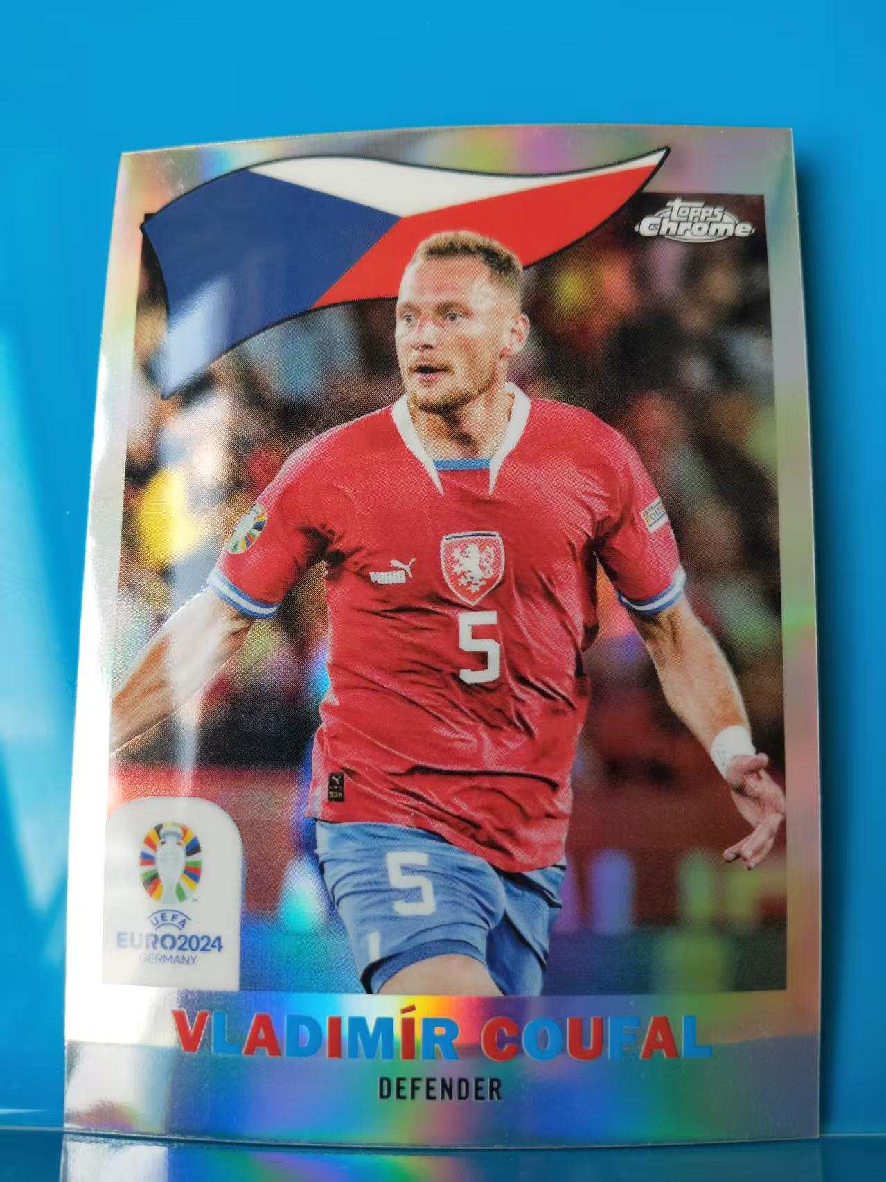 2024 Topps Chrome Vladimir Coufal 弗拉迪马尔 库法尔 捷克   复古特卡 旗帜特卡 国旗特卡 银折 欧洲杯 卡品如图 J019C