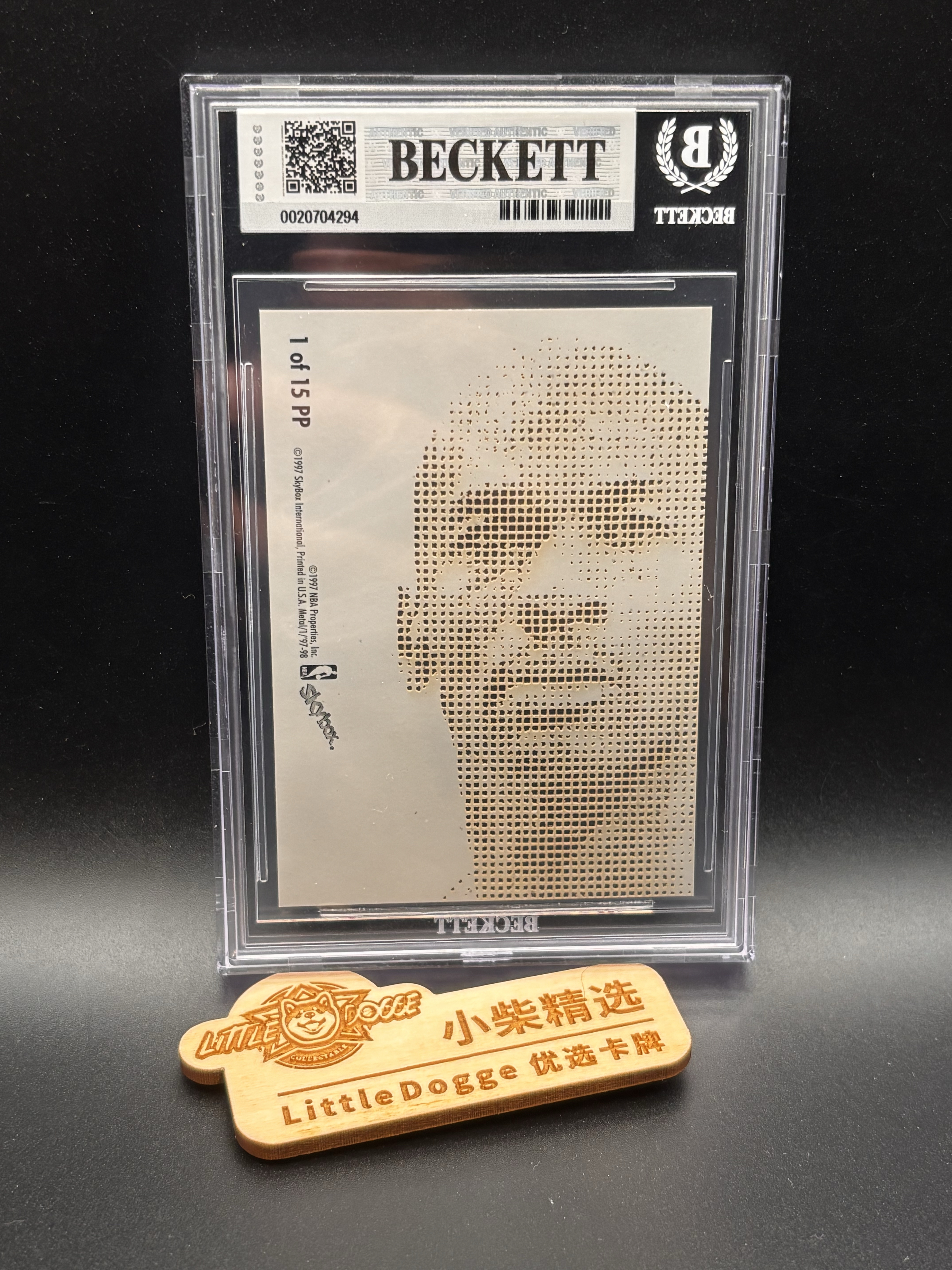 【小柴拍卖】1997 Fleer Metal Michael Jordan ##1PP 迈克尔 乔丹 飞人 神 白金肖像 1:288 platinum portraits 顶级老特 非常稀少 BGS8 错过拍大腿 芝加哥公牛 侠客01
