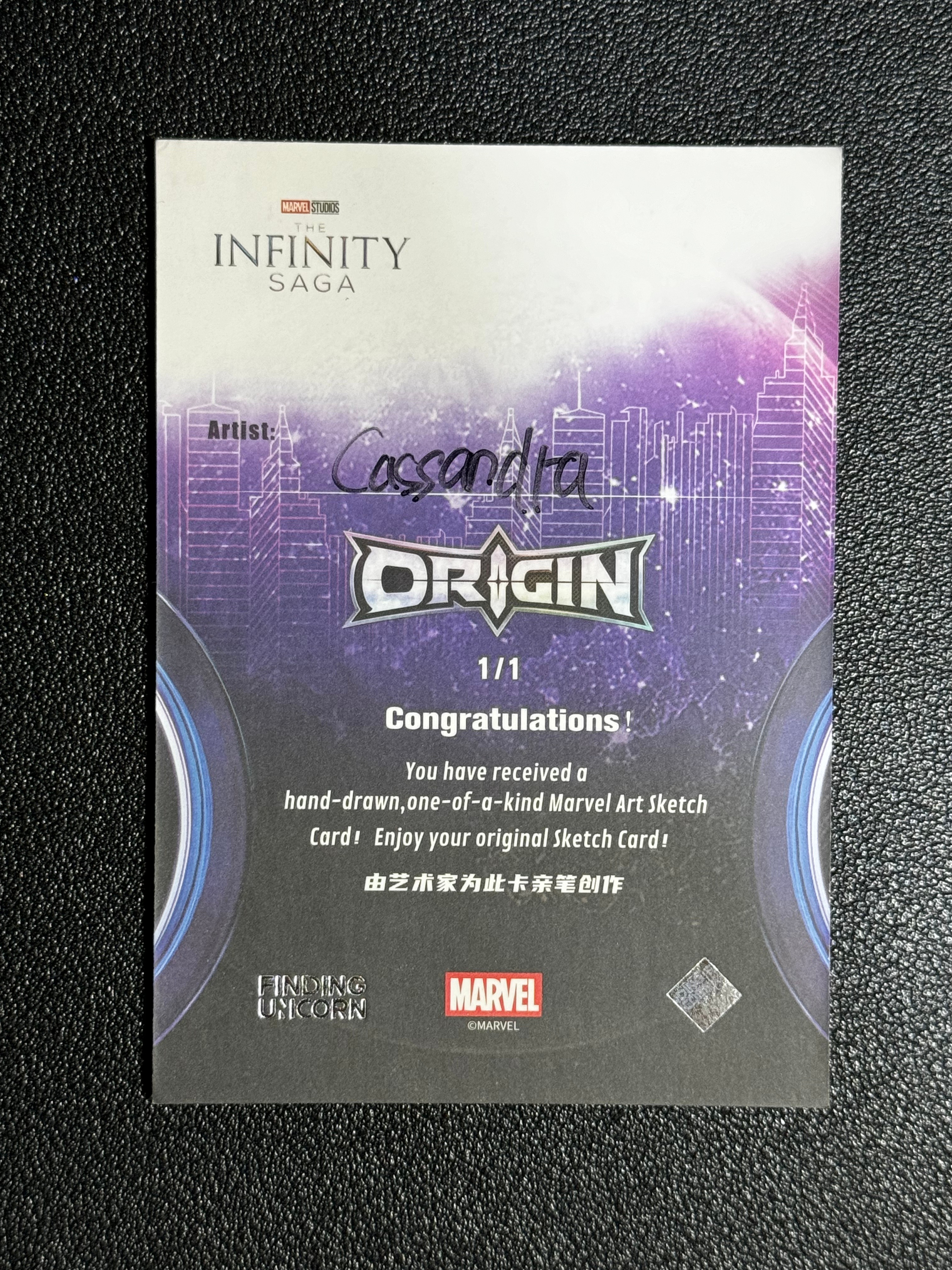 2023 FINDING CARD Marvel (MCU) Unicorn 寻卡 漫威 Sketch 手绘卡 1/1 Spider-man 蜘蛛侠 毒液 画师 Cassandra BO 老王代理拍卖