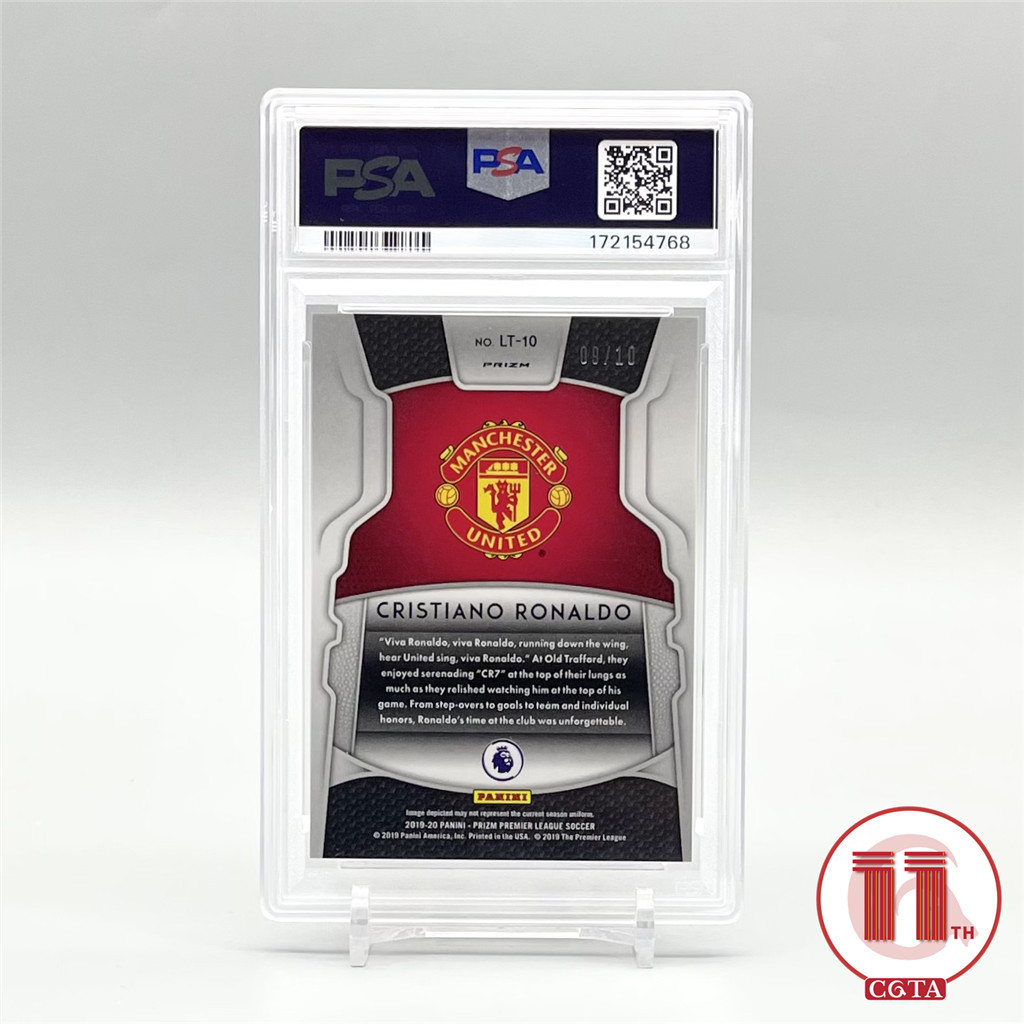 【CGTA P10】2019-20 Panini 英超Prizm 元年 曼联 C罗 09/10编 金折 Legendary 传奇特卡 PSA评级10分 葡萄牙 皇马 尤文 Cristiano Ronaldo 越秀山2660004 #Chh#