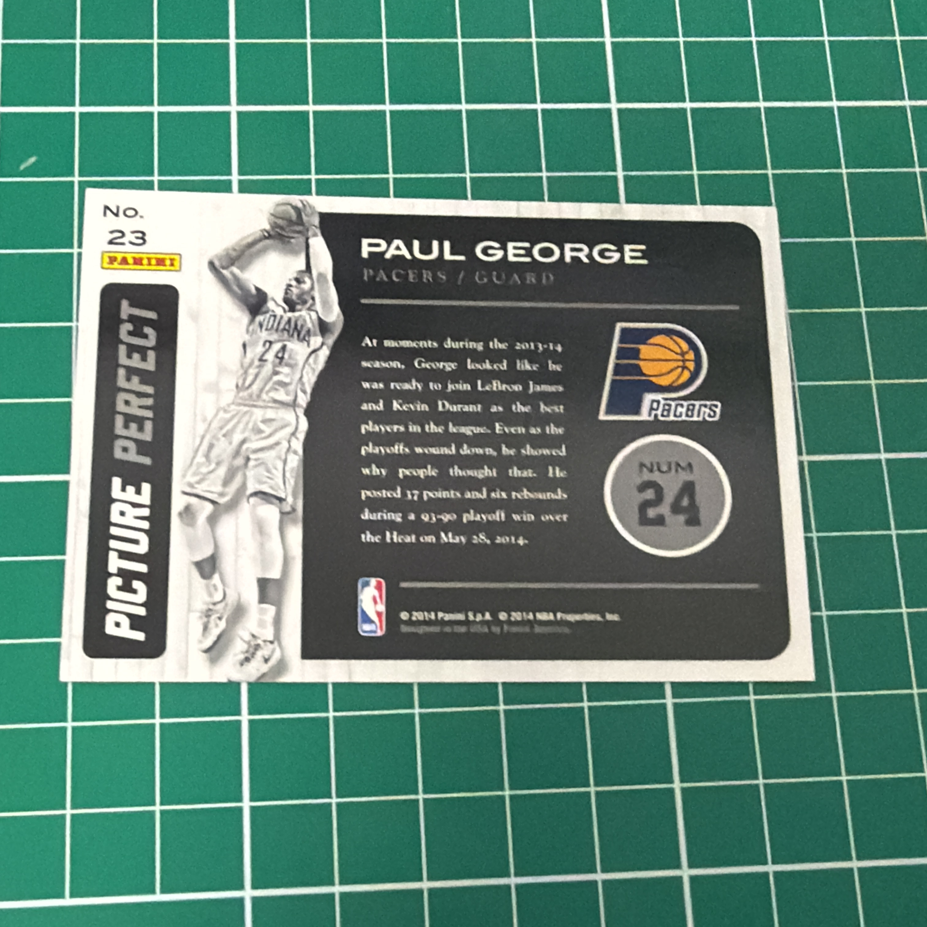 2014-15 Panini Americana Paul George S.p.a. 保罗乔治 泡椒 大头特卡 闪卡 特卡 精美选图 多年老卡 绝版卡 稀有大比例