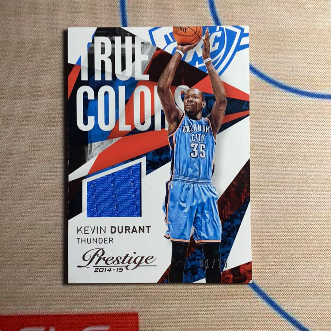 2013-14 Panini Prestige Kevin Durant 嘿嘿代卖 凯文 杜兰特 落场球衣切割 物料 首编01/75编 雷霆 死神 卡品如图 凑套必备